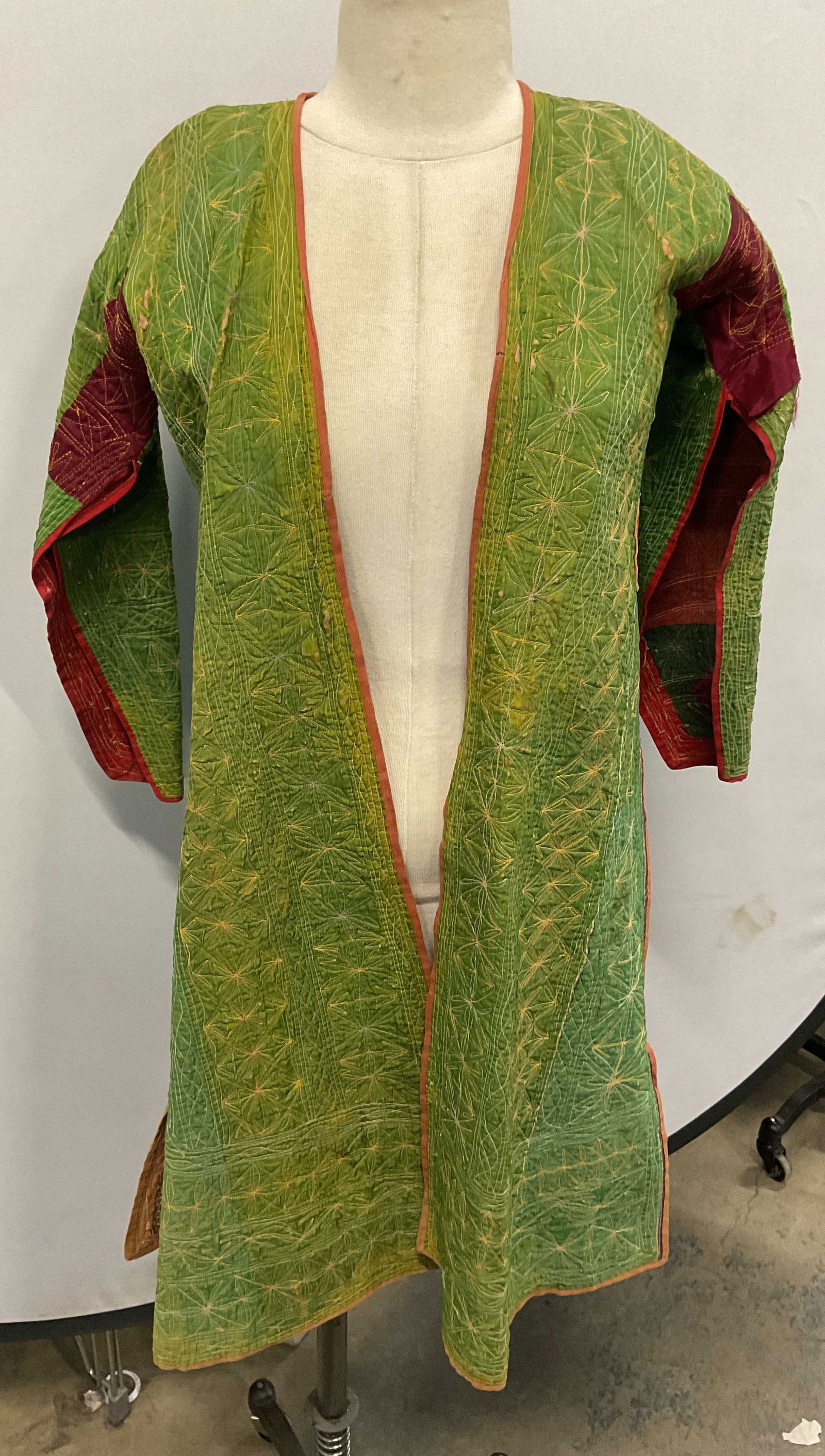 Handmade Green Quilted Cotton Jacket (1 of 6)