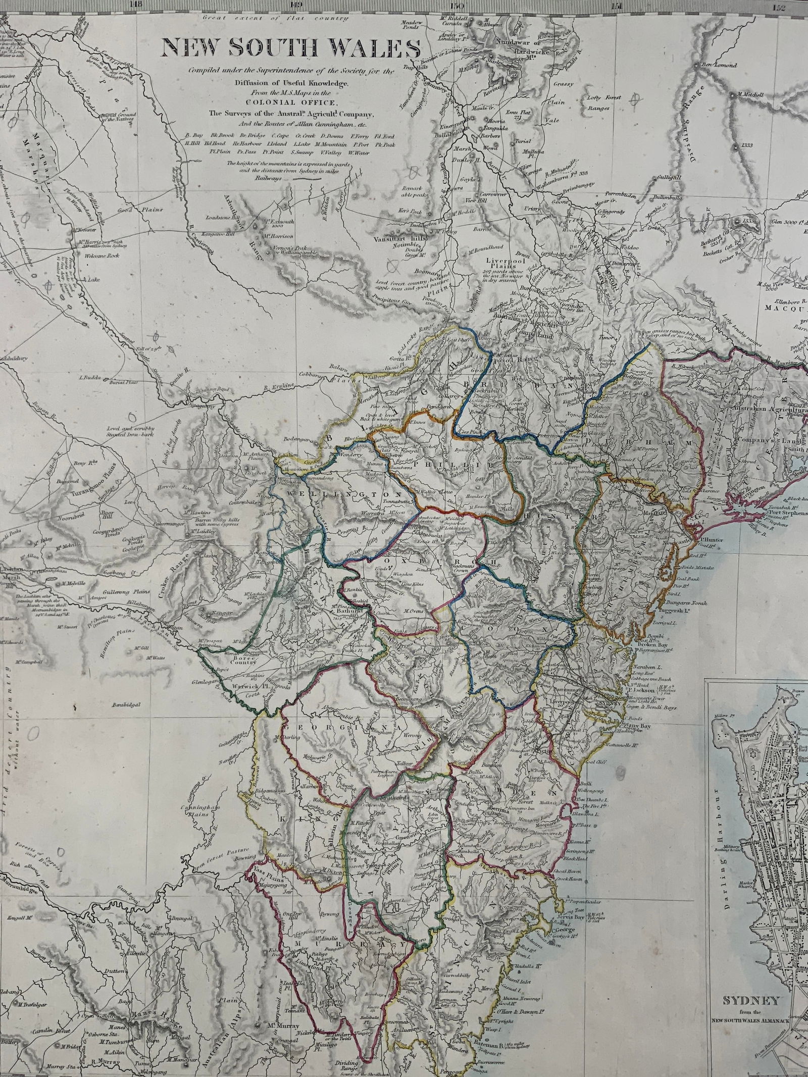 Map of New South Wales & Borders Lithograph (1 of 13)