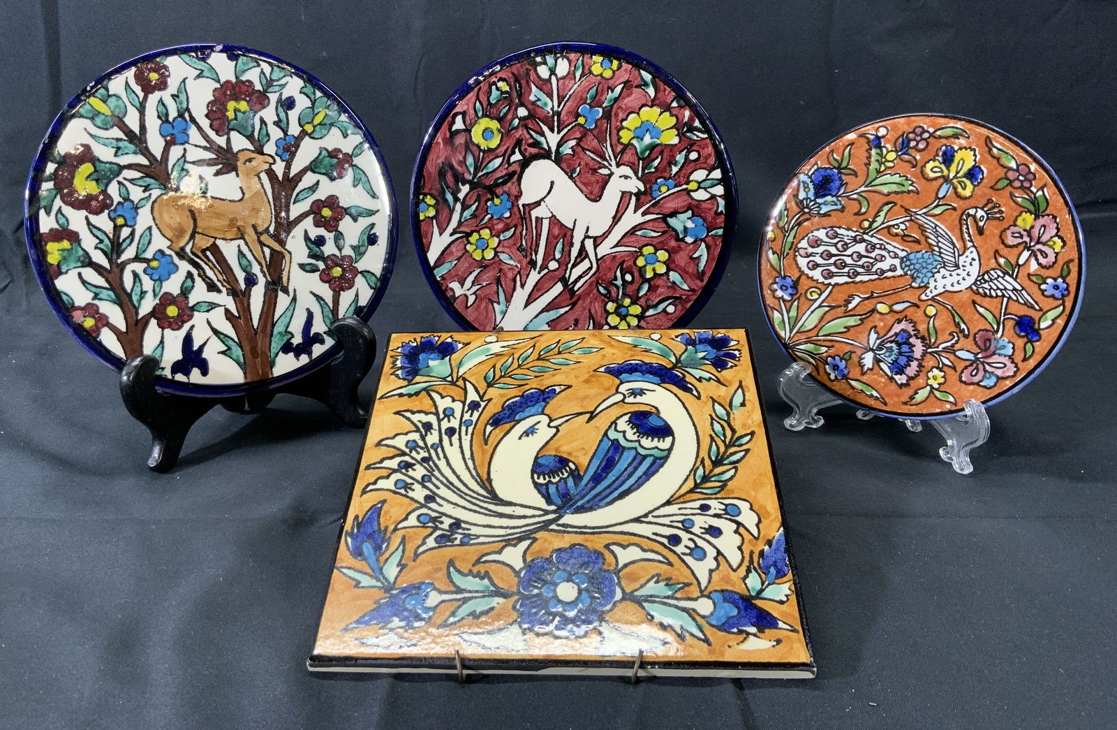 Painted Ceramic Plates & Tile Botanical Animals (1 of 9)