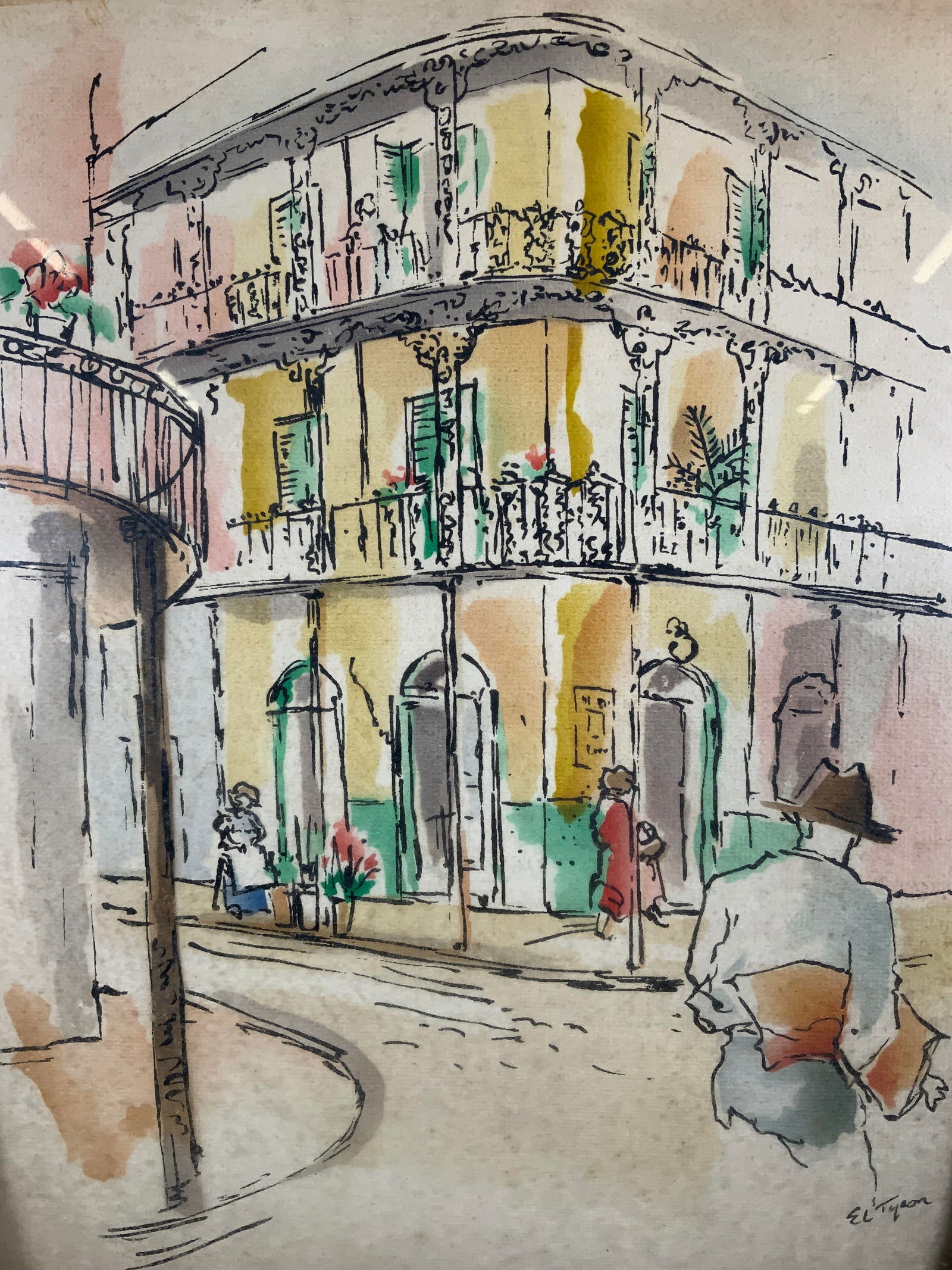 El Tyson New Orleans Street View Lithograph (1 of 12)