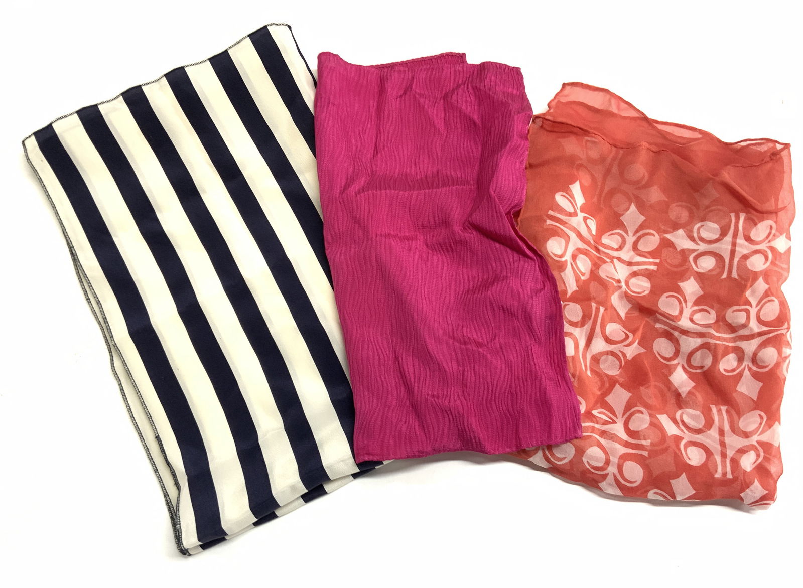 Lot 3 SAKS FIFTH AVE Silk Handkerchief & Scarves (1 of 6)