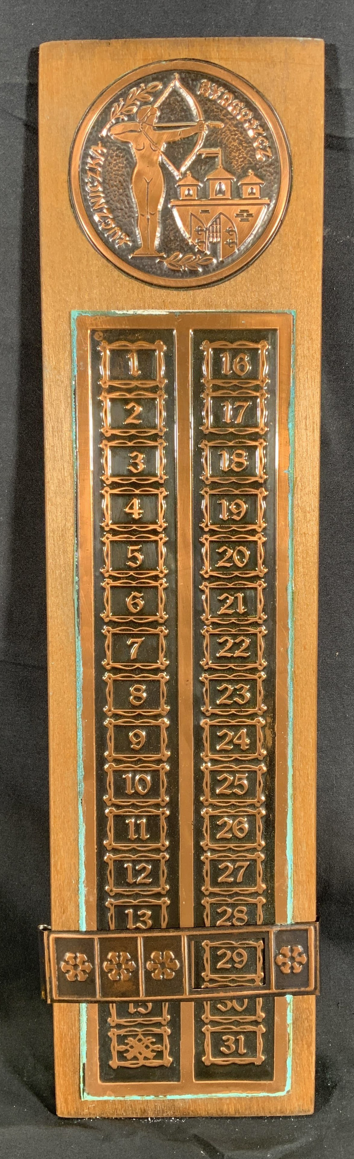 Wooden Perpetual Calendar Archer Wall Hanging (1 of 8)