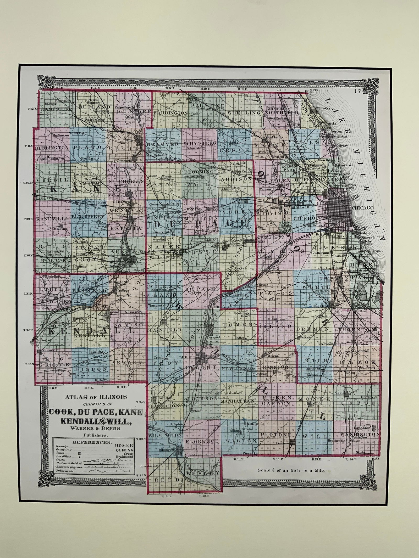 Atlas of Illinois Counties Cook, Du Page, etc. (1 of 10)