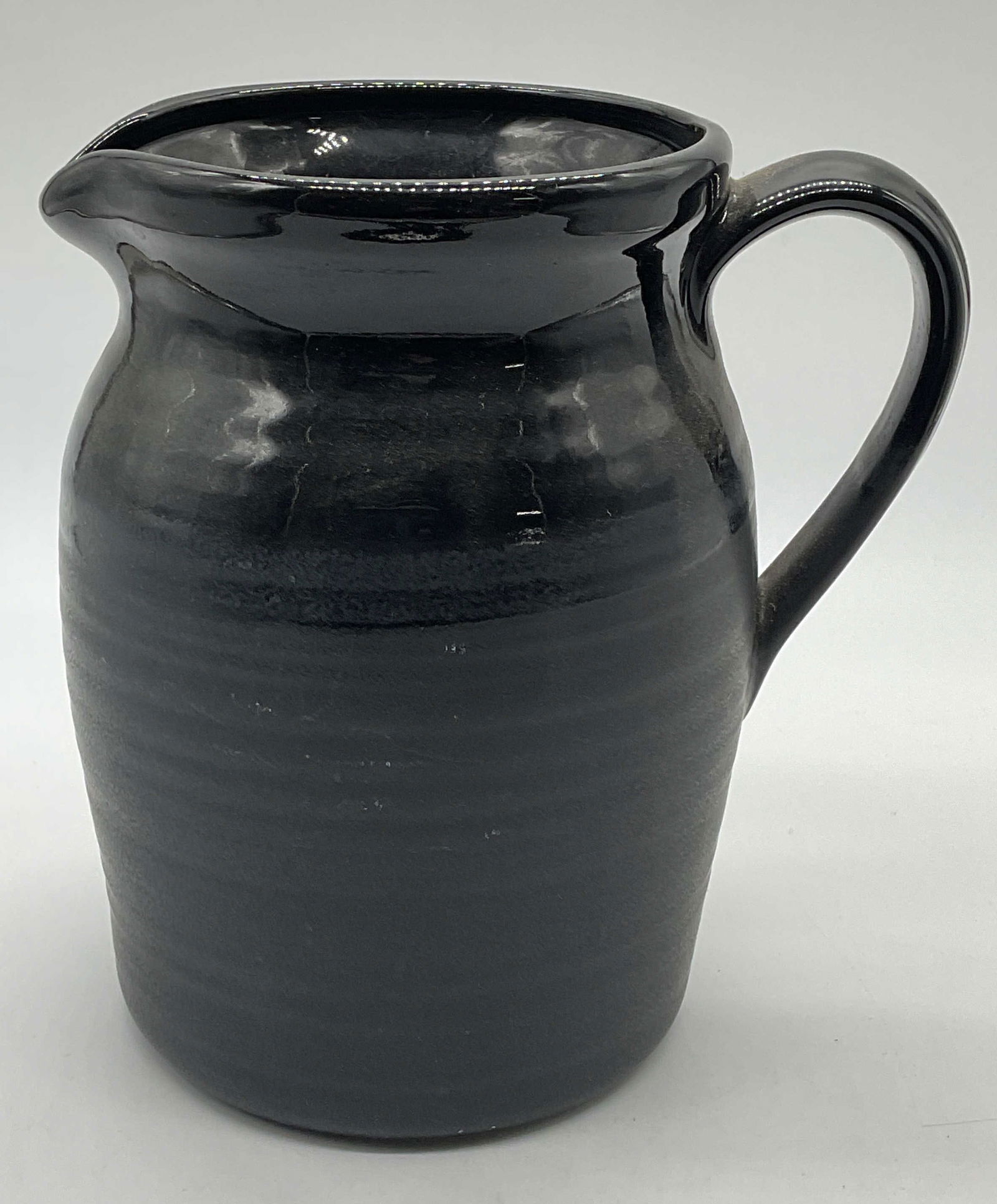 Vintage Black Ceramic Pitcher (1 of 6)