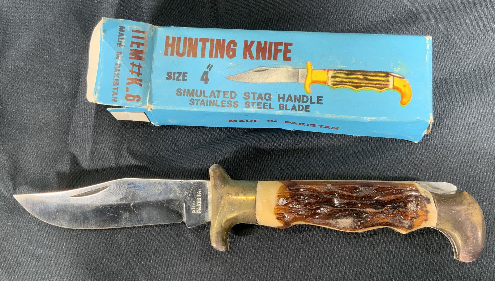 Stainless Steel Stag Handle Hunting Knife (1 of 10)