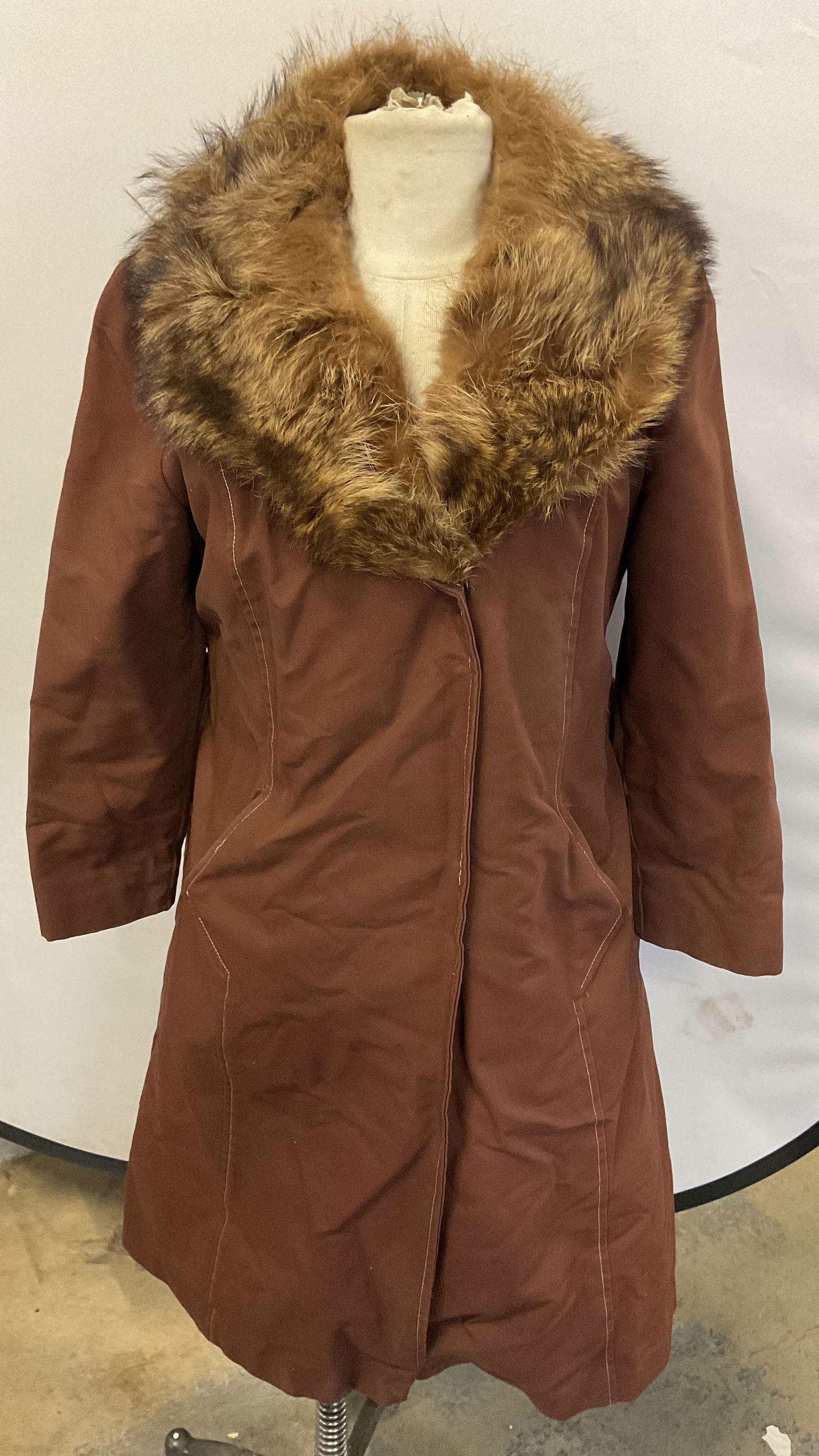 Vintage Bloomingdales Brown Fur Collar Jacket (1 of 7)