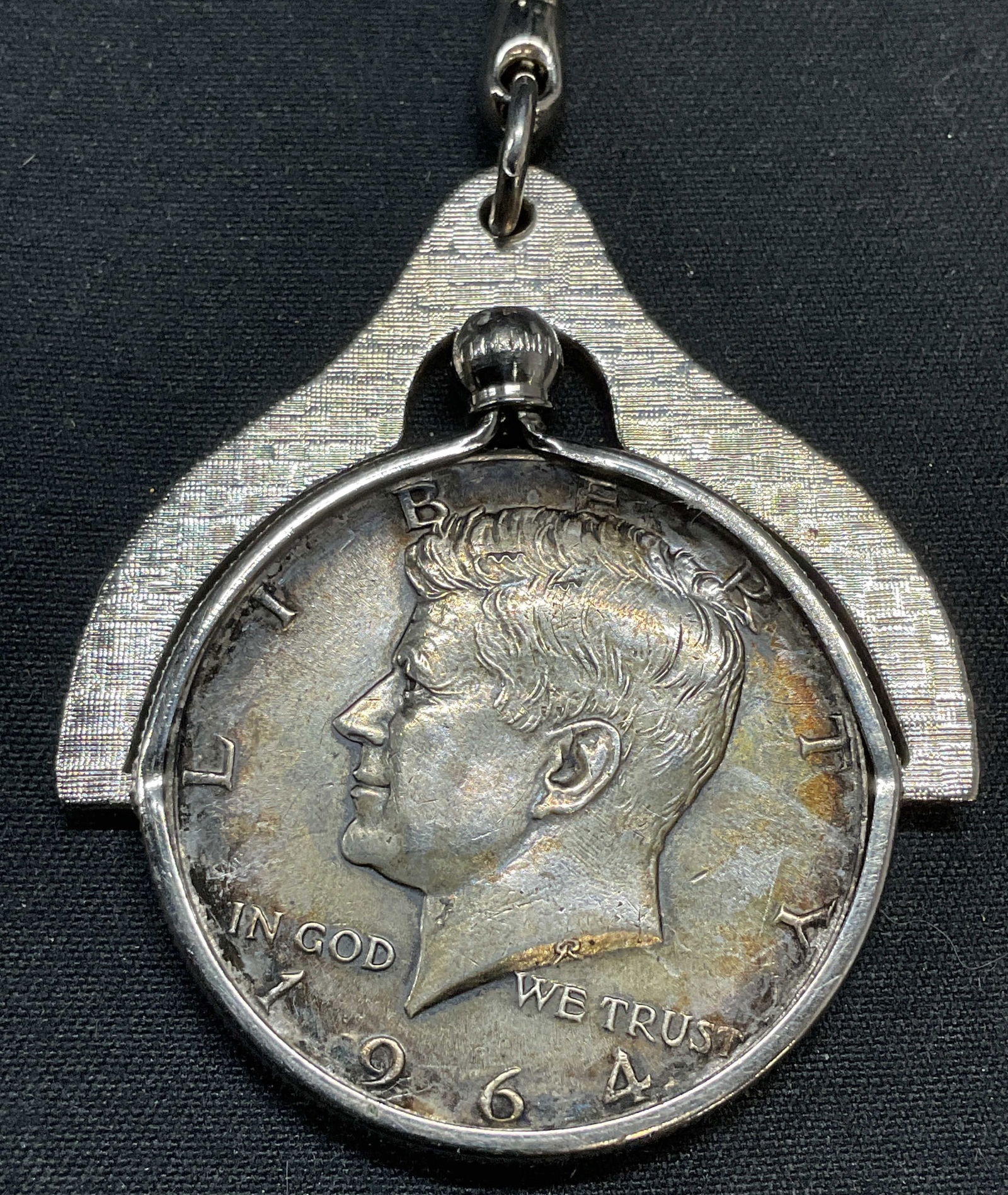 1964 Kennedy Silver Half Dollar Keychain (1 of 6)