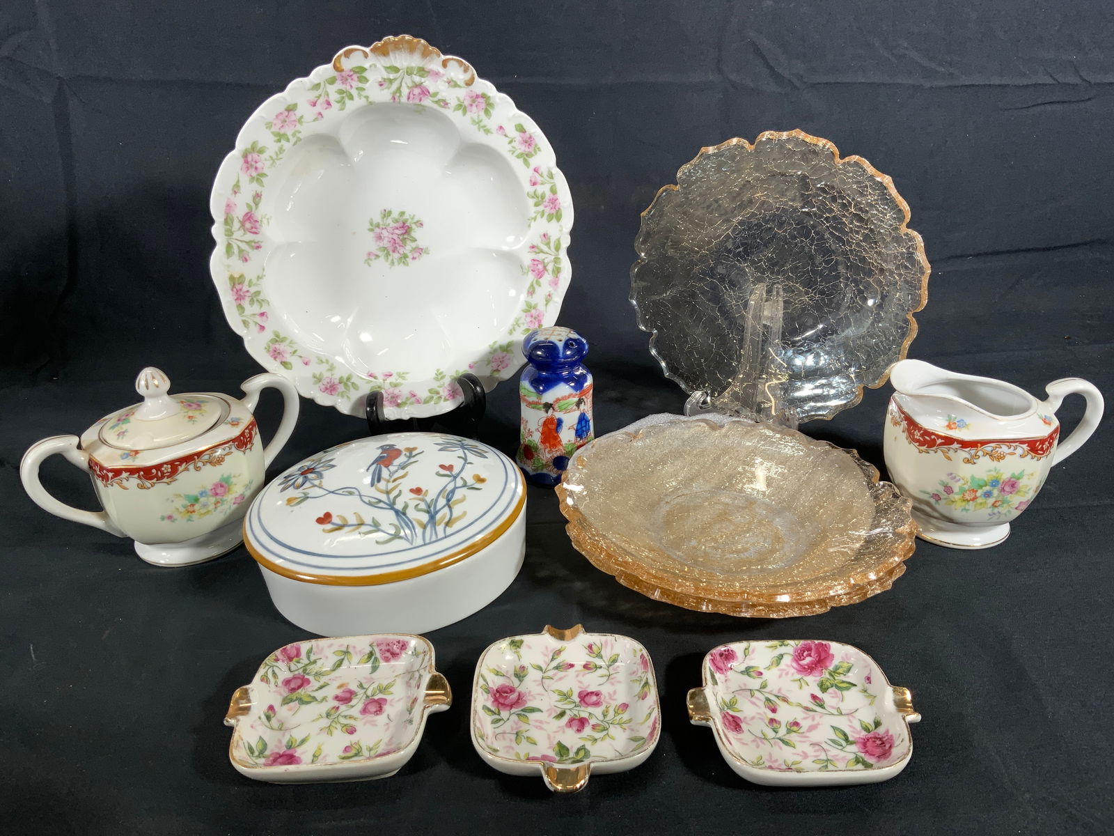 Assorted Ceramic & Glass Floral Tableware (1 of 17)