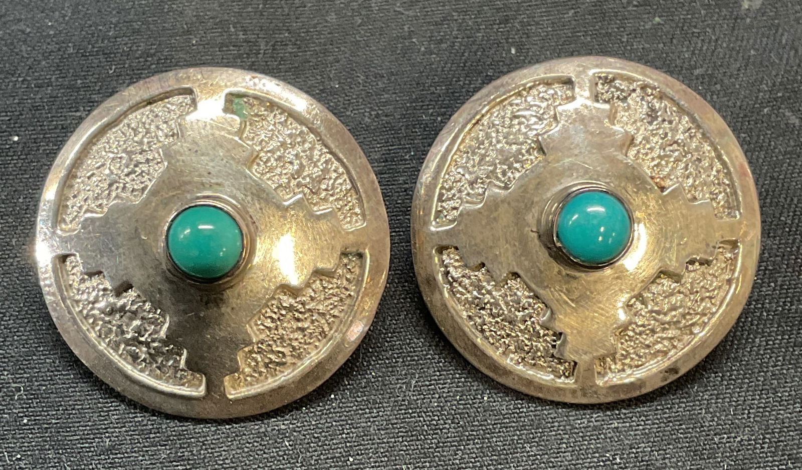 Sterling Silver & Blue Stone Earrings (1 of 6)