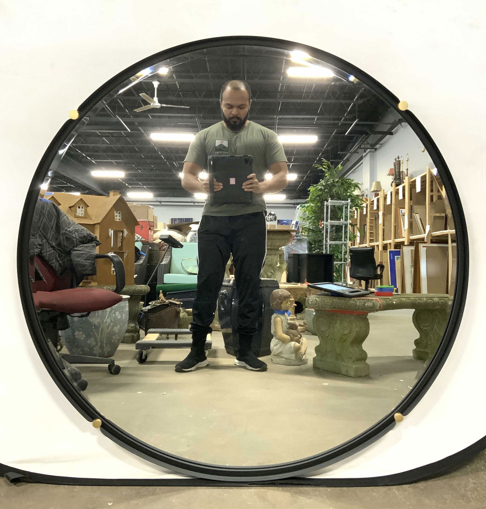 UTTERMOST Circular Metal Frame Beveled Wall Mirror (1 of 7)