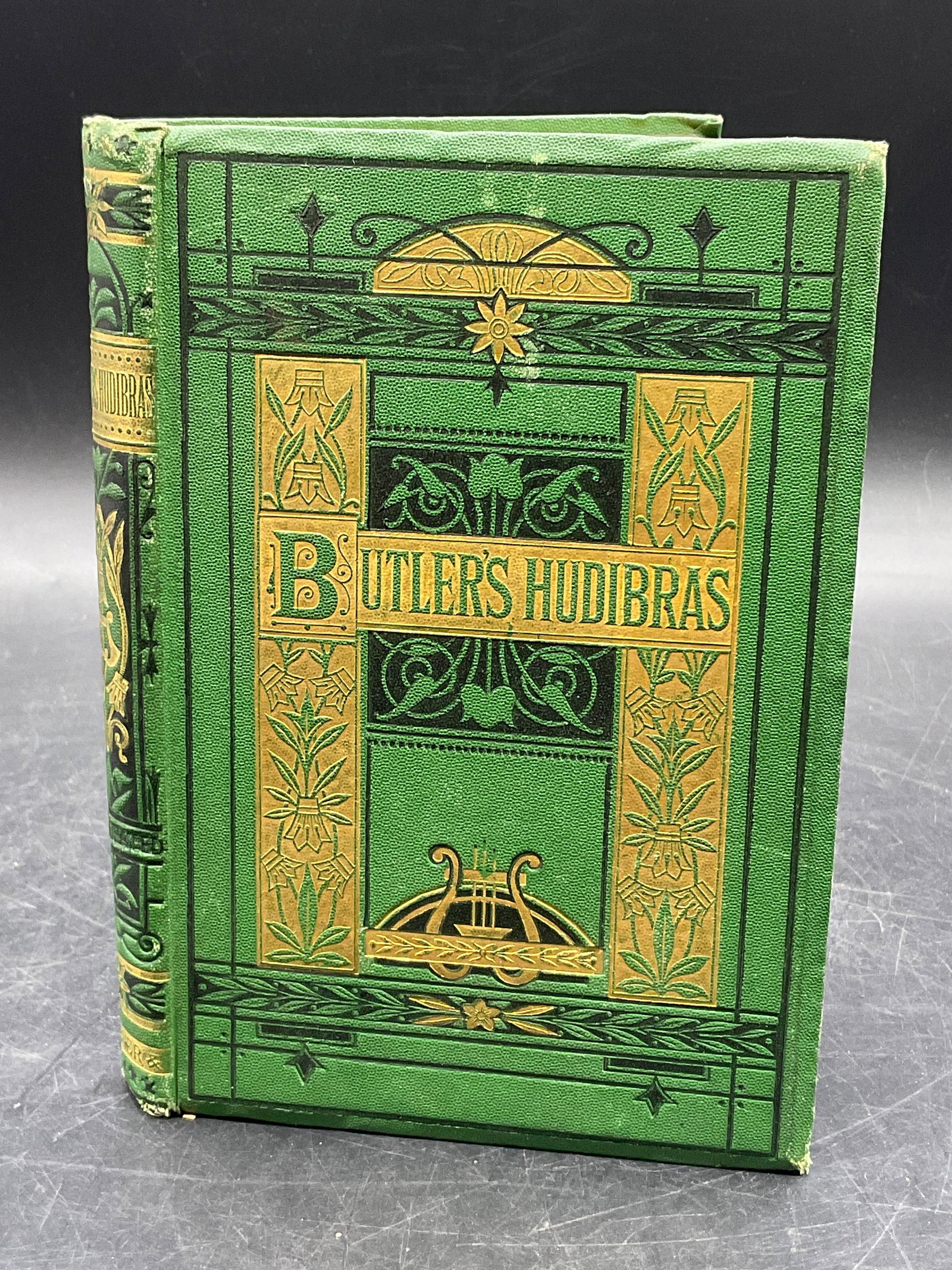 HUDIBRAS Samuel Butler Esq. Antique Book c1880: Cover reads BUTLERS HUDIBRAS. Title page reads HUDIBRAS by Samuel Butler Esq., with notes and preface by Zachary Grey, published by Scribner, Wilford, and Armstrong. No copyright date to interior. Wri