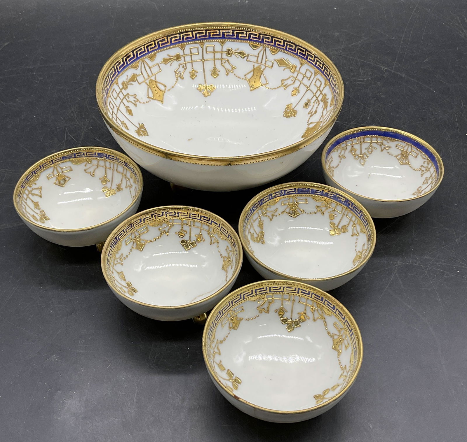 Set 6 NIPPON Hand Painted Porcelain Bowls (1 of 10)