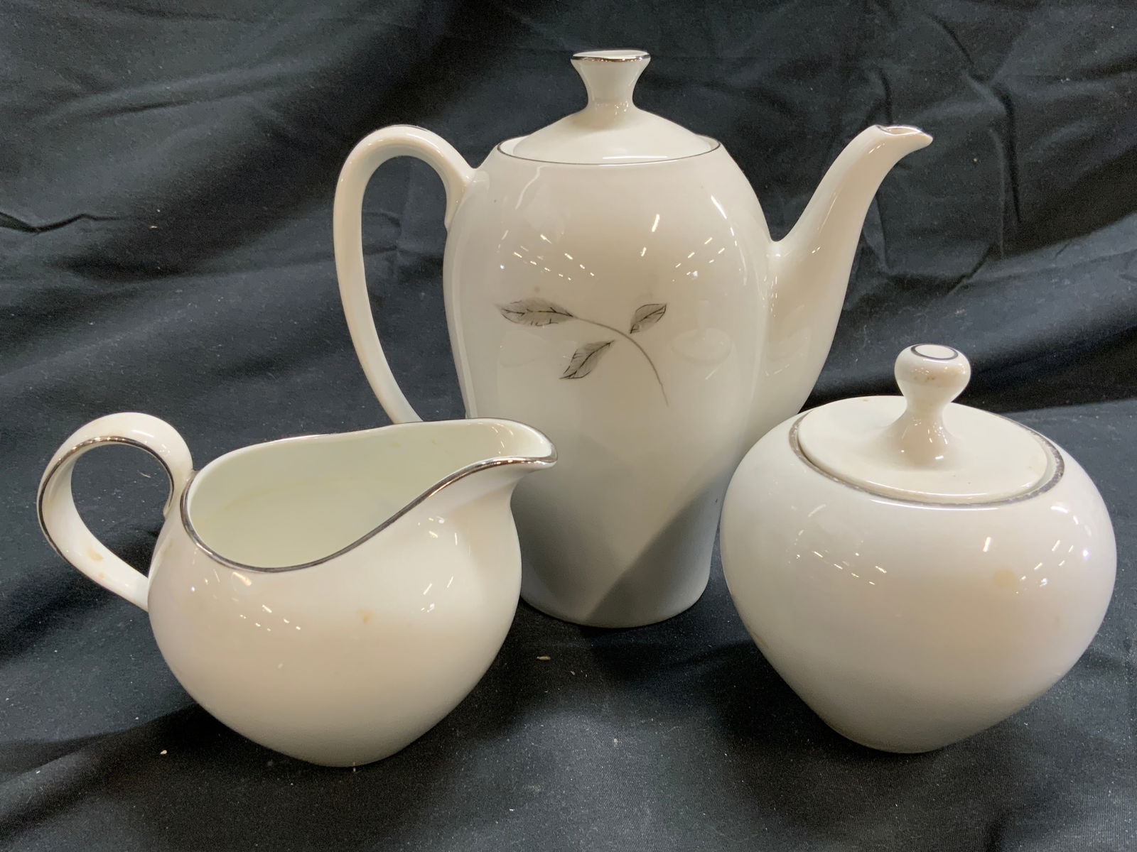JOHANN HAVILAND Set 3 Porc Teapot Creamer & Sugar (1 of 6)