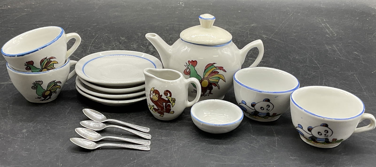 Set 15 Vintage Animal Motif Ceramic Child Tea Set (1 of 7)