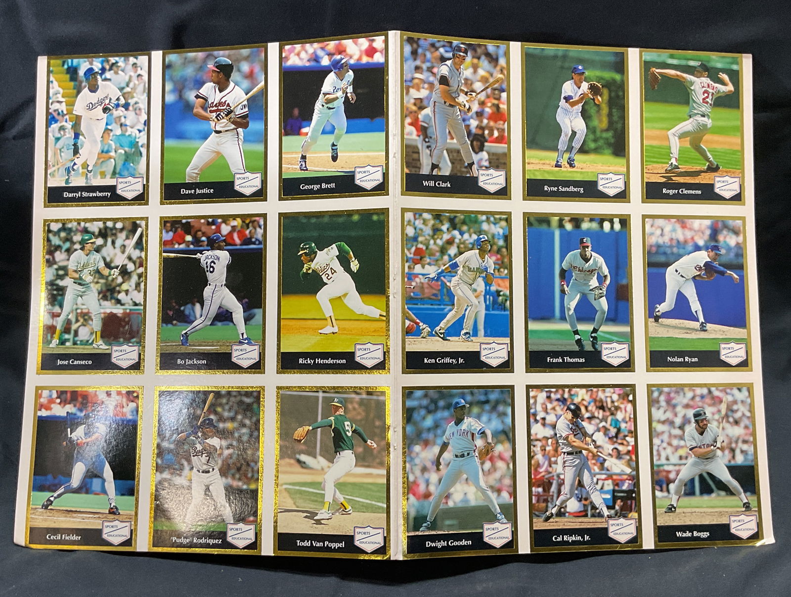 1990 Sports Educational Uncut Sheet Baseball Cards (1 of 6)