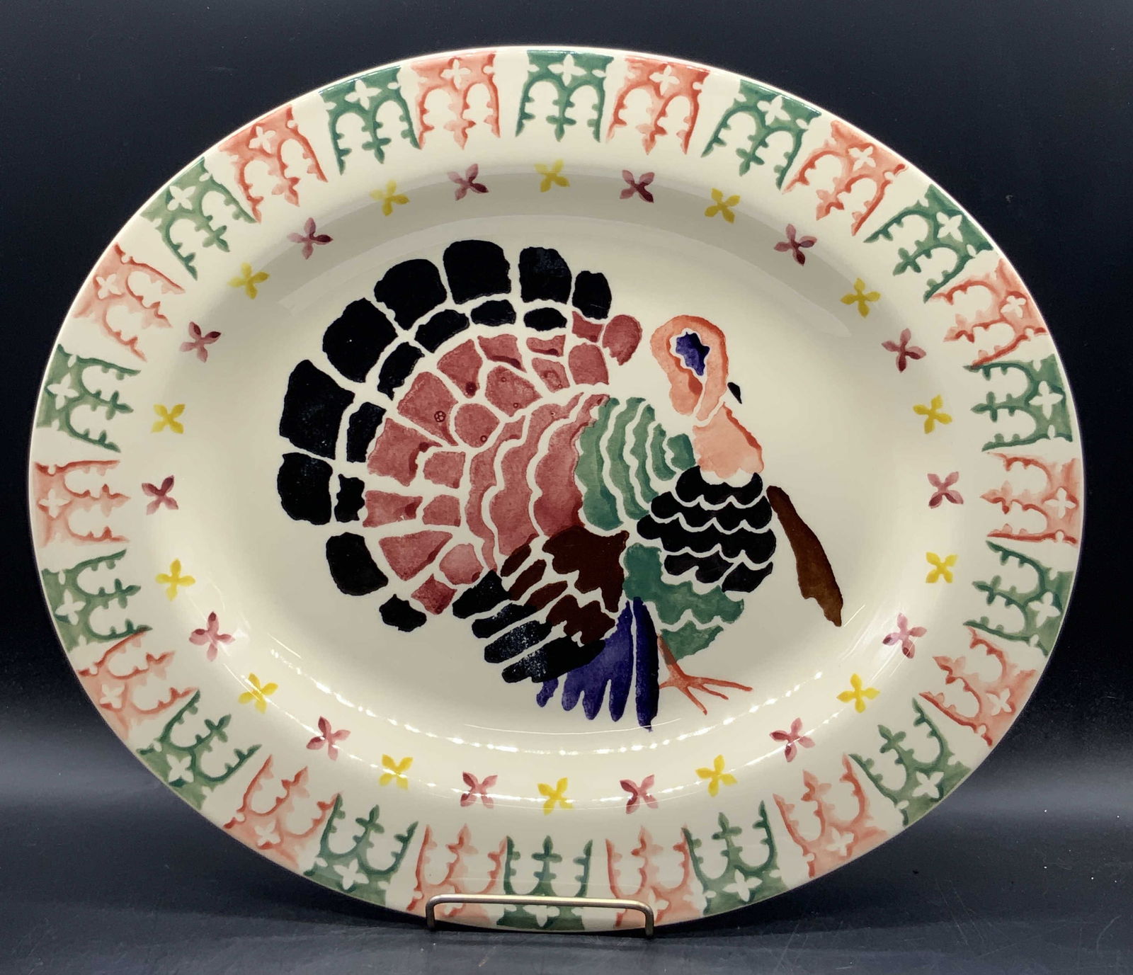 BRIDGEWATER ENGLAND Ceramic Turkey Platter (1 of 8)