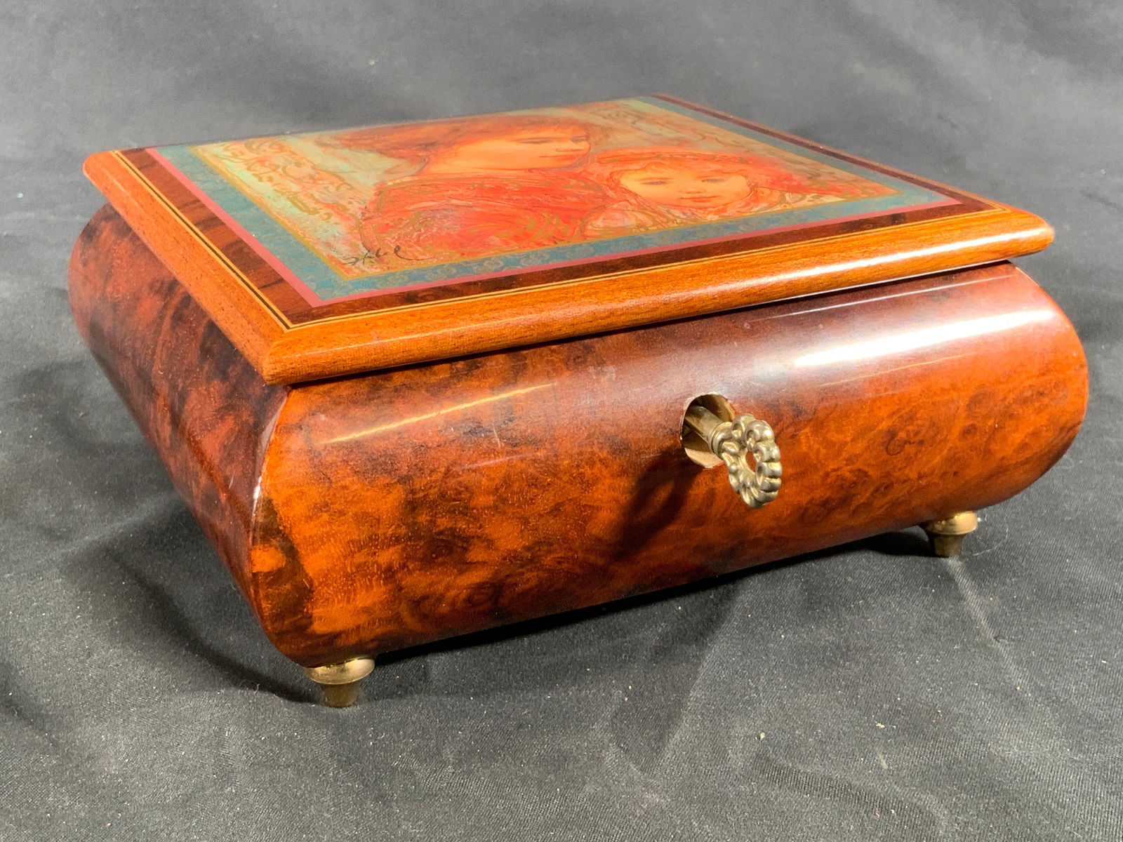 Inlaid Wooden Music Jewelry Box, After Eden Hibel (1 of 8)