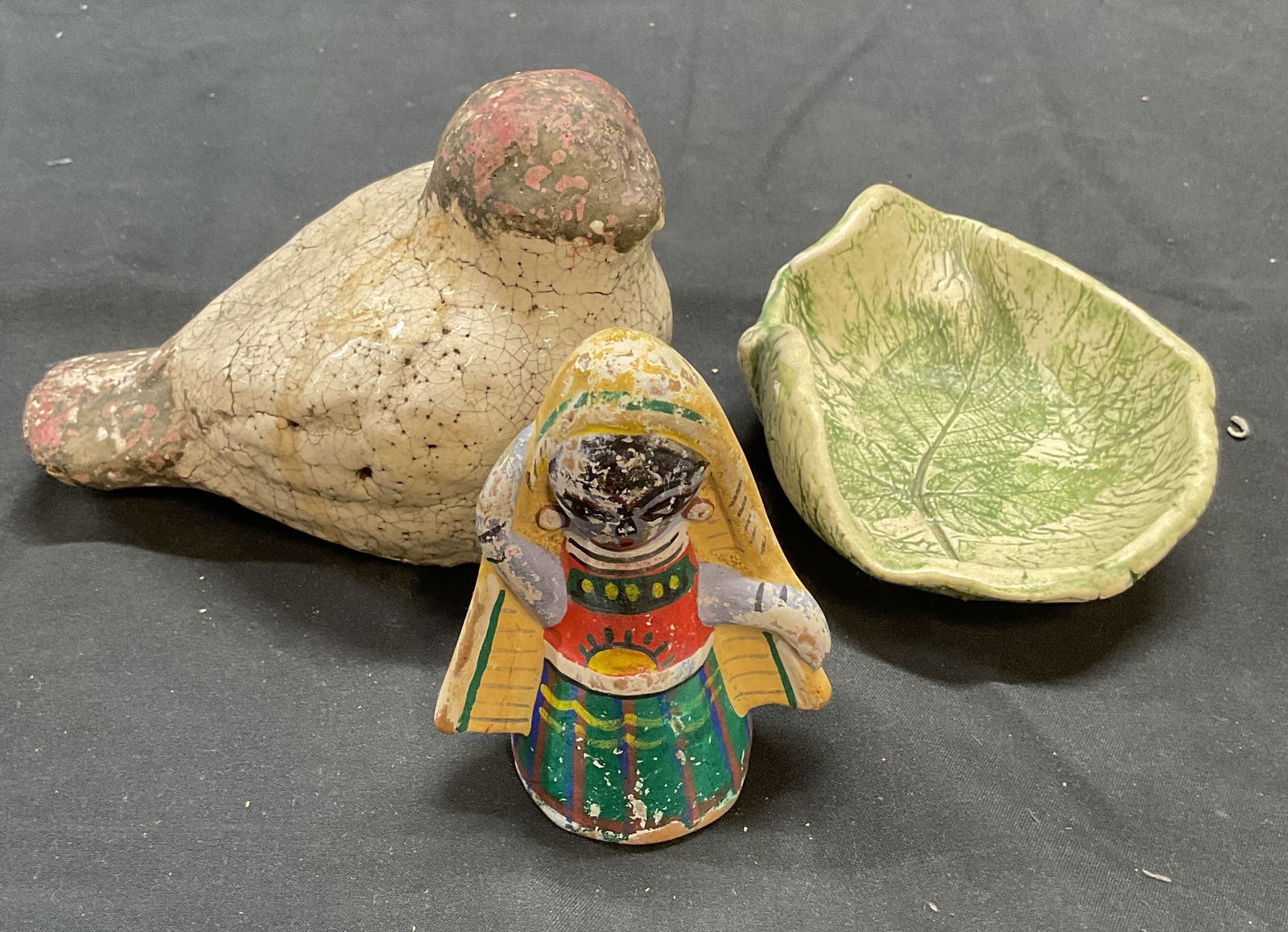 Lot 3 Creole Kiln Blackberry Leaves Trinket Dish + (1 of 7)