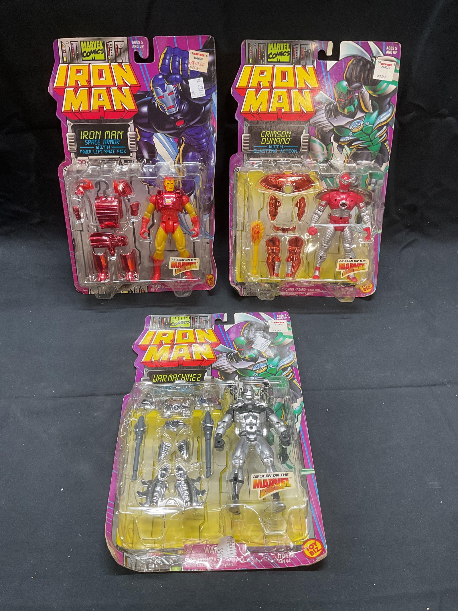 3 Marvel Comics Iron Man Action Figures NIB 1995&6 (1 of 7)