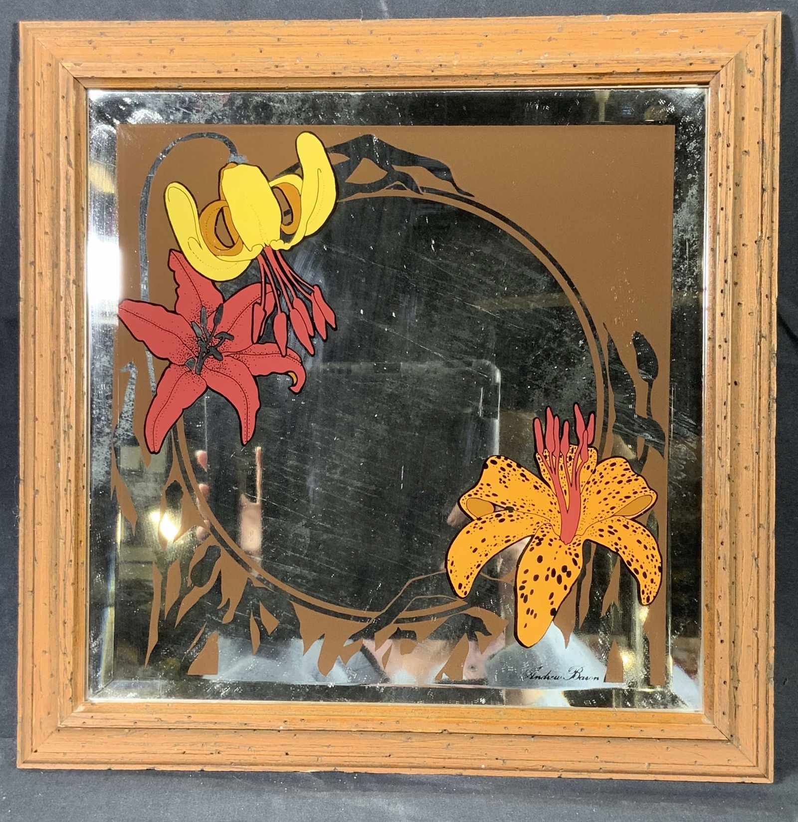 Andrew Baron Art Nouveau Floral Lilies Framed (1 of 9)
