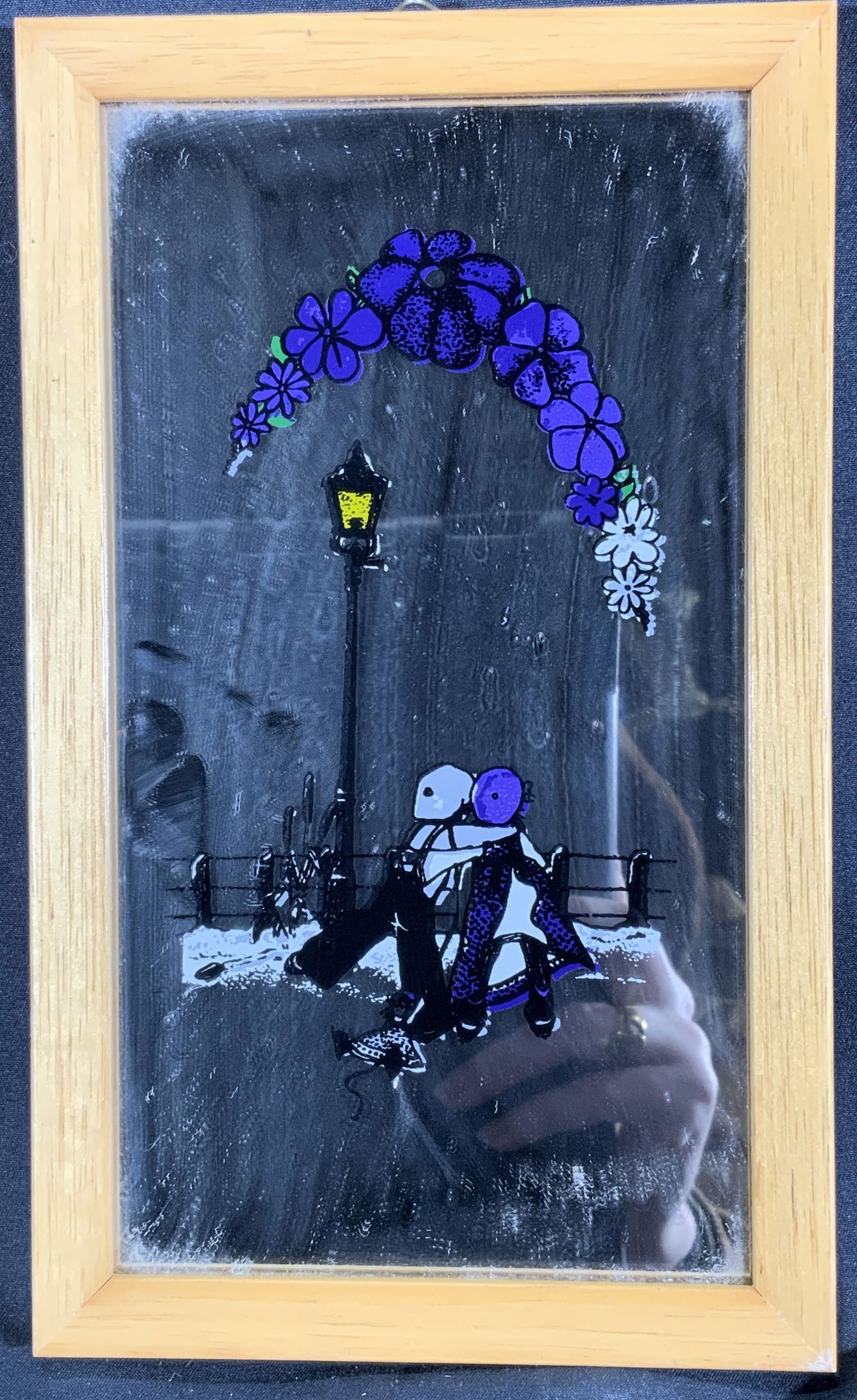 Boy & Girl Motif on Framed Mirror Wall Hanging (1 of 7)