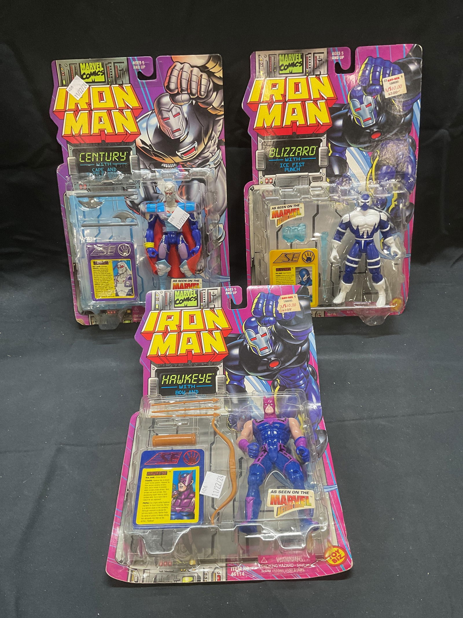 Lot 3 Marvel Iron Man Action Figures NIB 1995 (1 of 7)