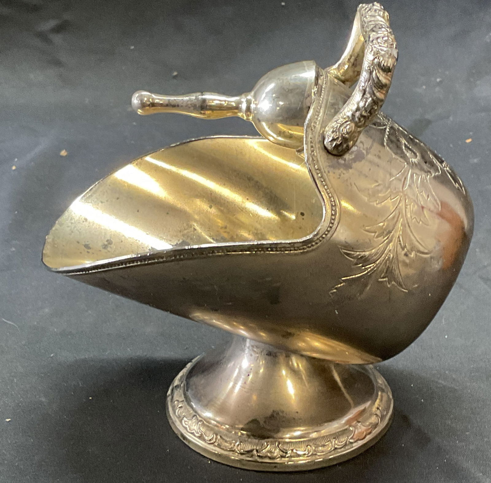 Vintage Silver Plated Sugar Scuttle with Scoop (1 of 7)