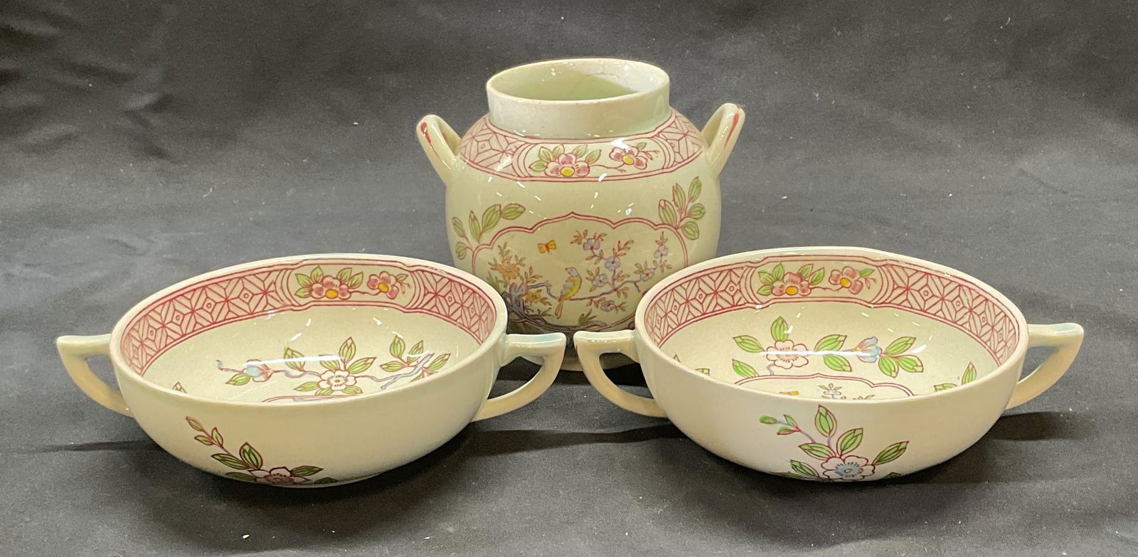 Set 3 Vntg Adams England Calyx Ware Ceramic Bowls (1 of 7)