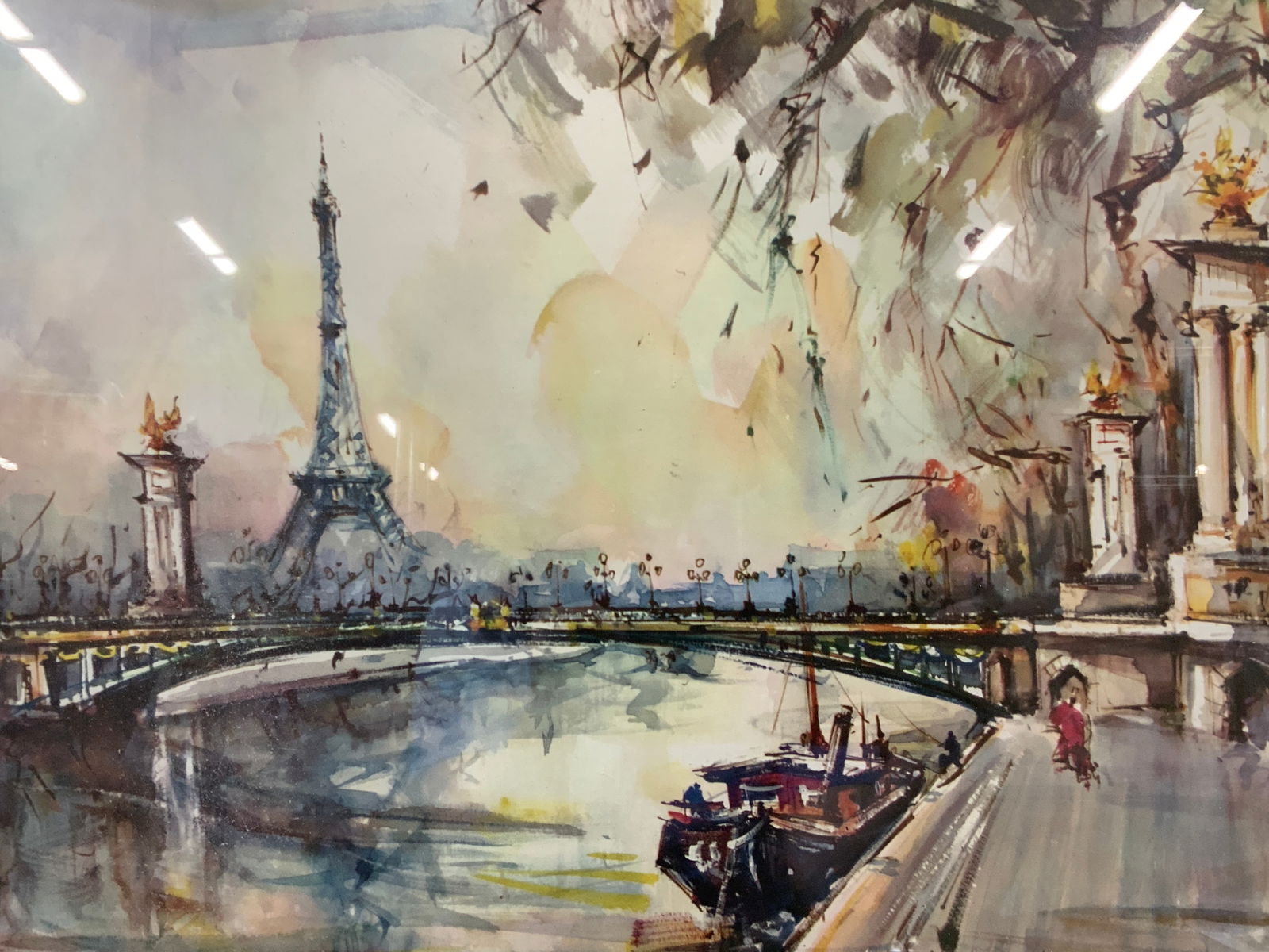 Marius Girard Paris La Eiffel Tower Lithograph (1 of 8)