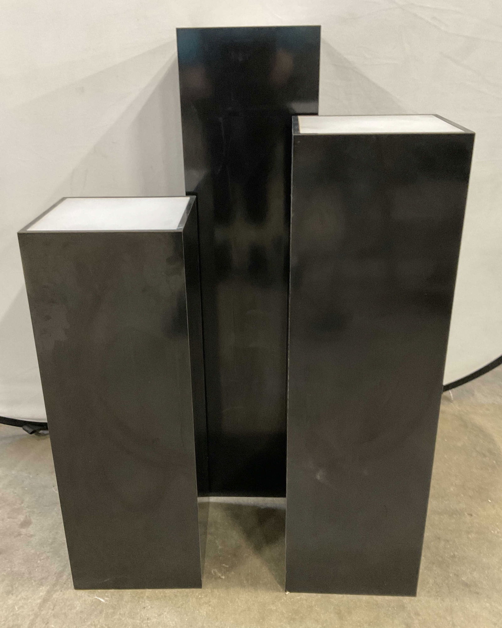 Set 3 Black Light Pillar Displays / Columns 42in (1 of 8)