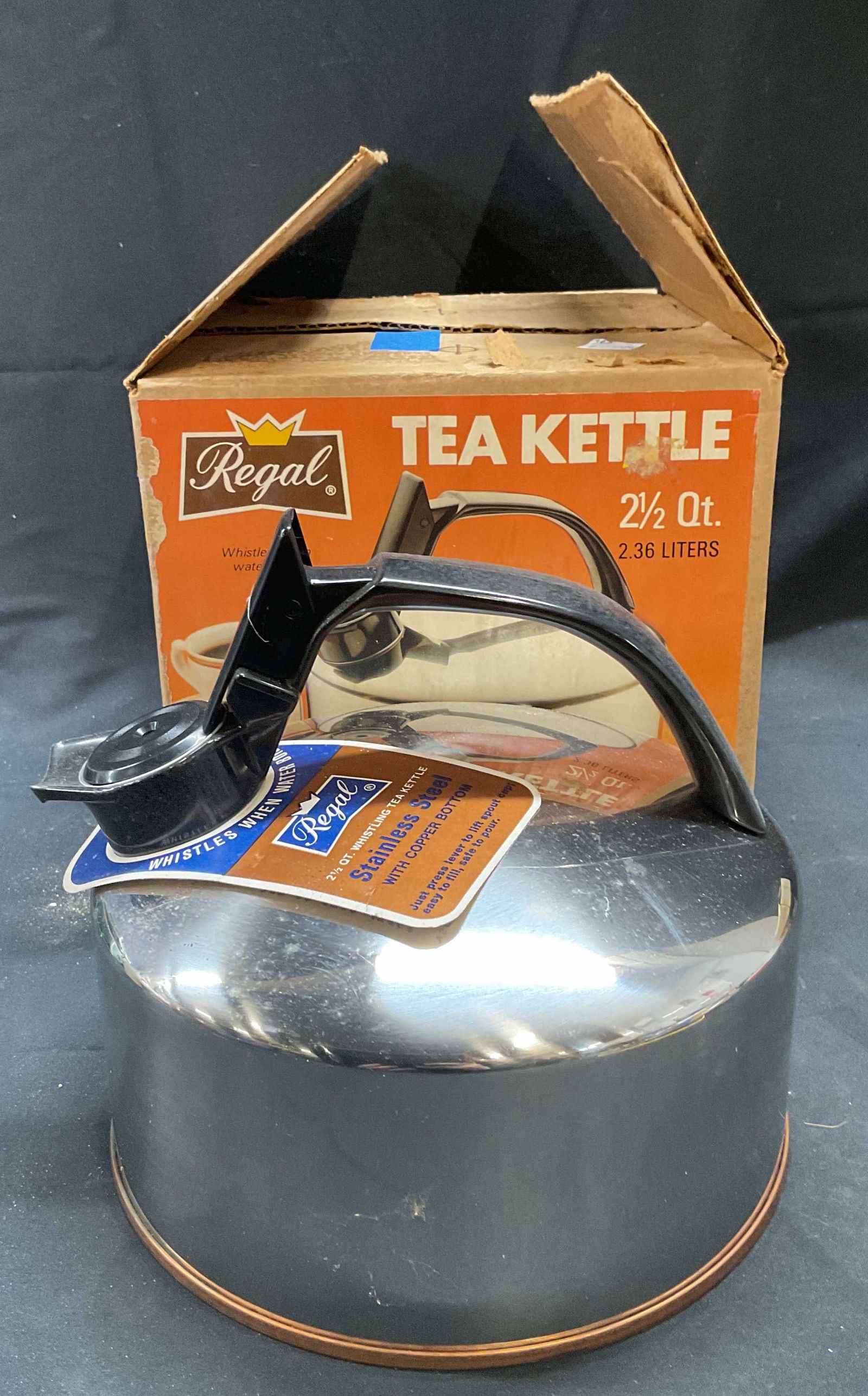 Regal Stainless Steel Copper Tea Kettle NIB (1 of 7)