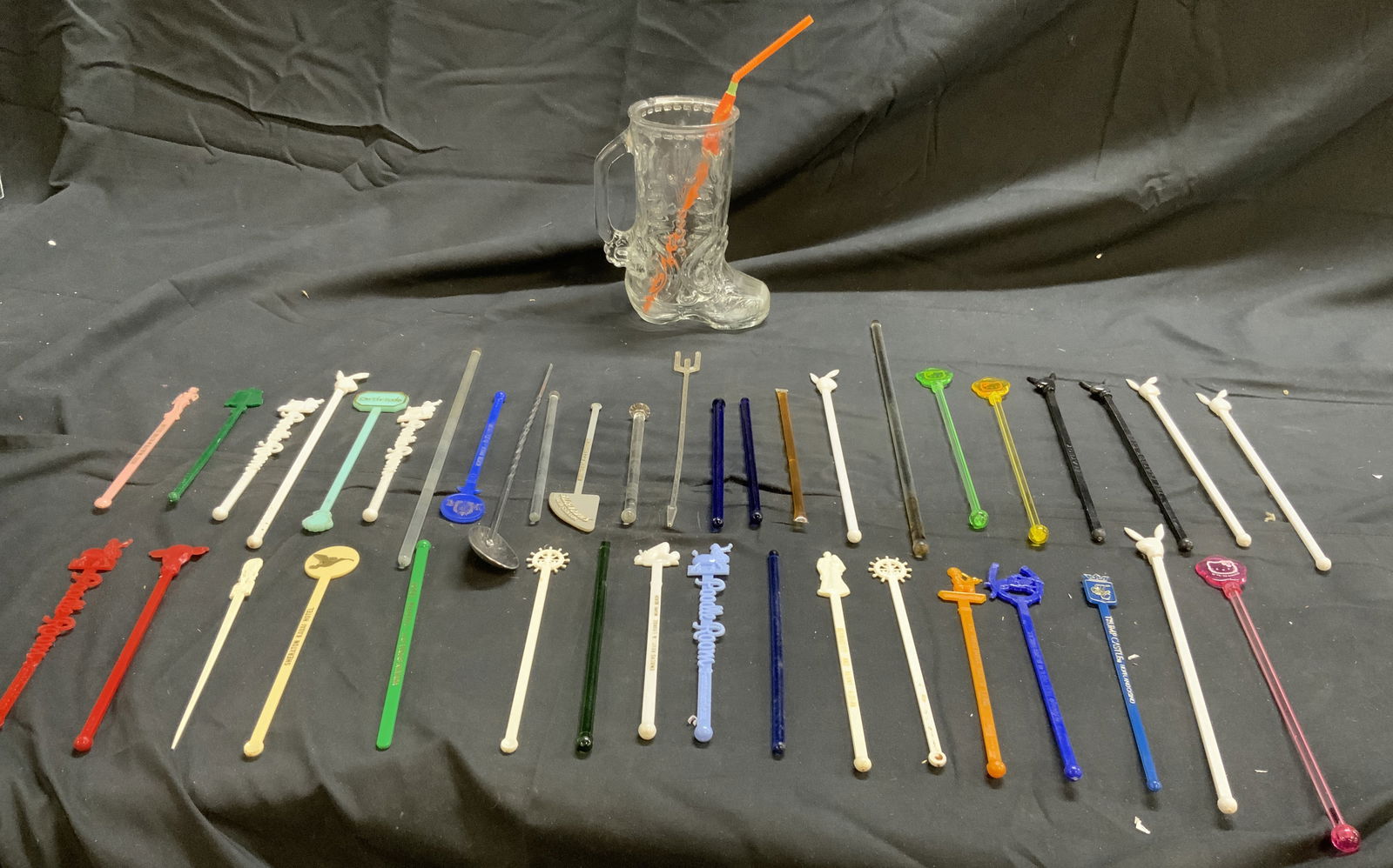 Lot 40+ Stirrers & Glass Boot Mug, Playboy & More (1 of 9)