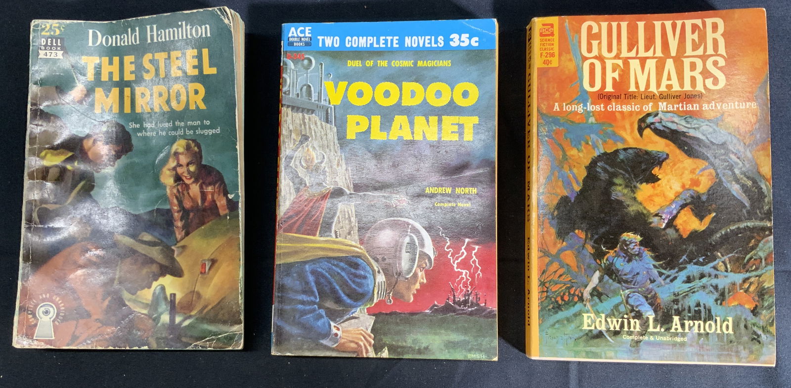 3 Pulp Fiction Sci-Fi & Crime Books 1948-1964 (1 of 9)