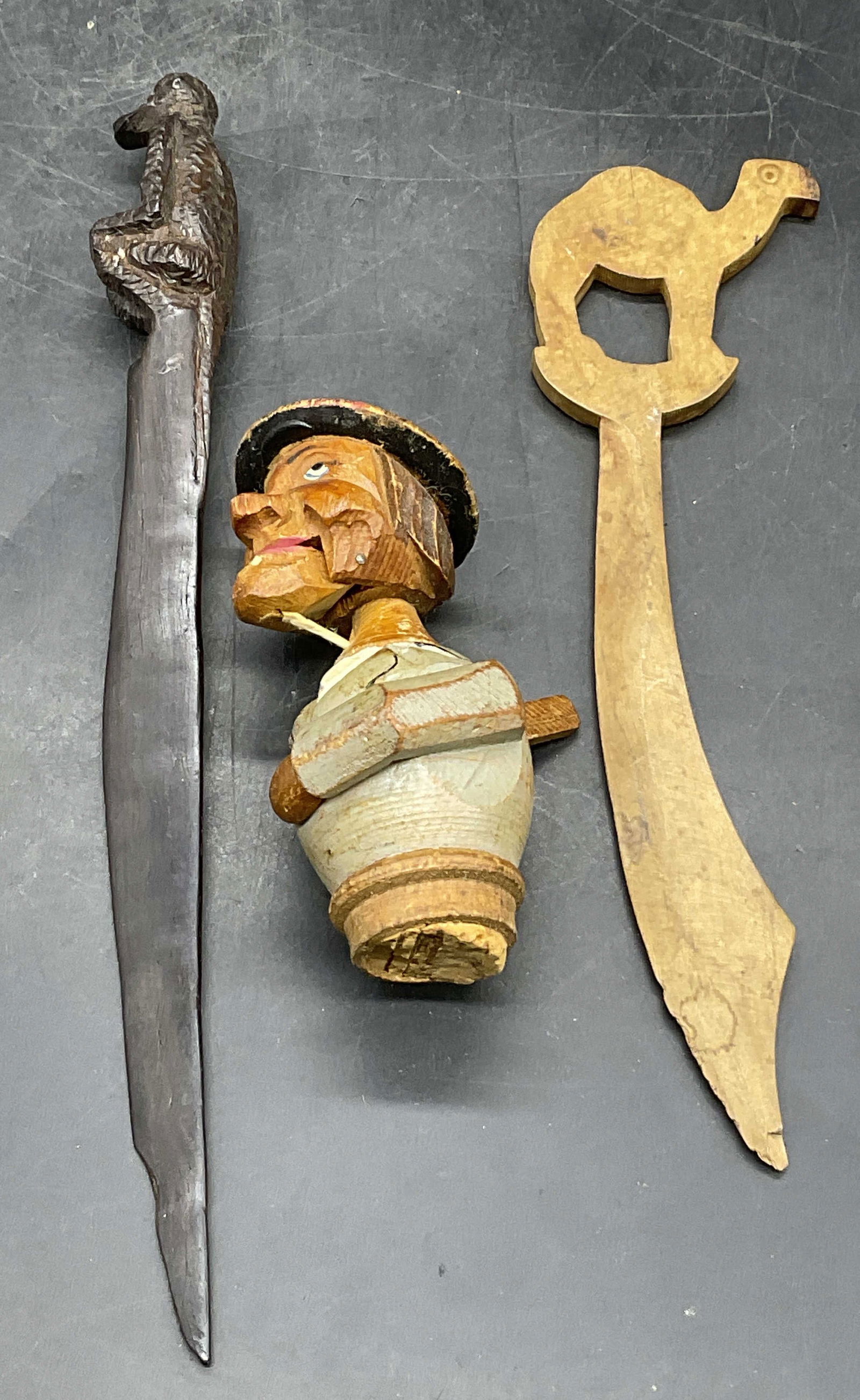 3 Vintage Wooden Tabletop Accessories, Figural+ (1 of 10)