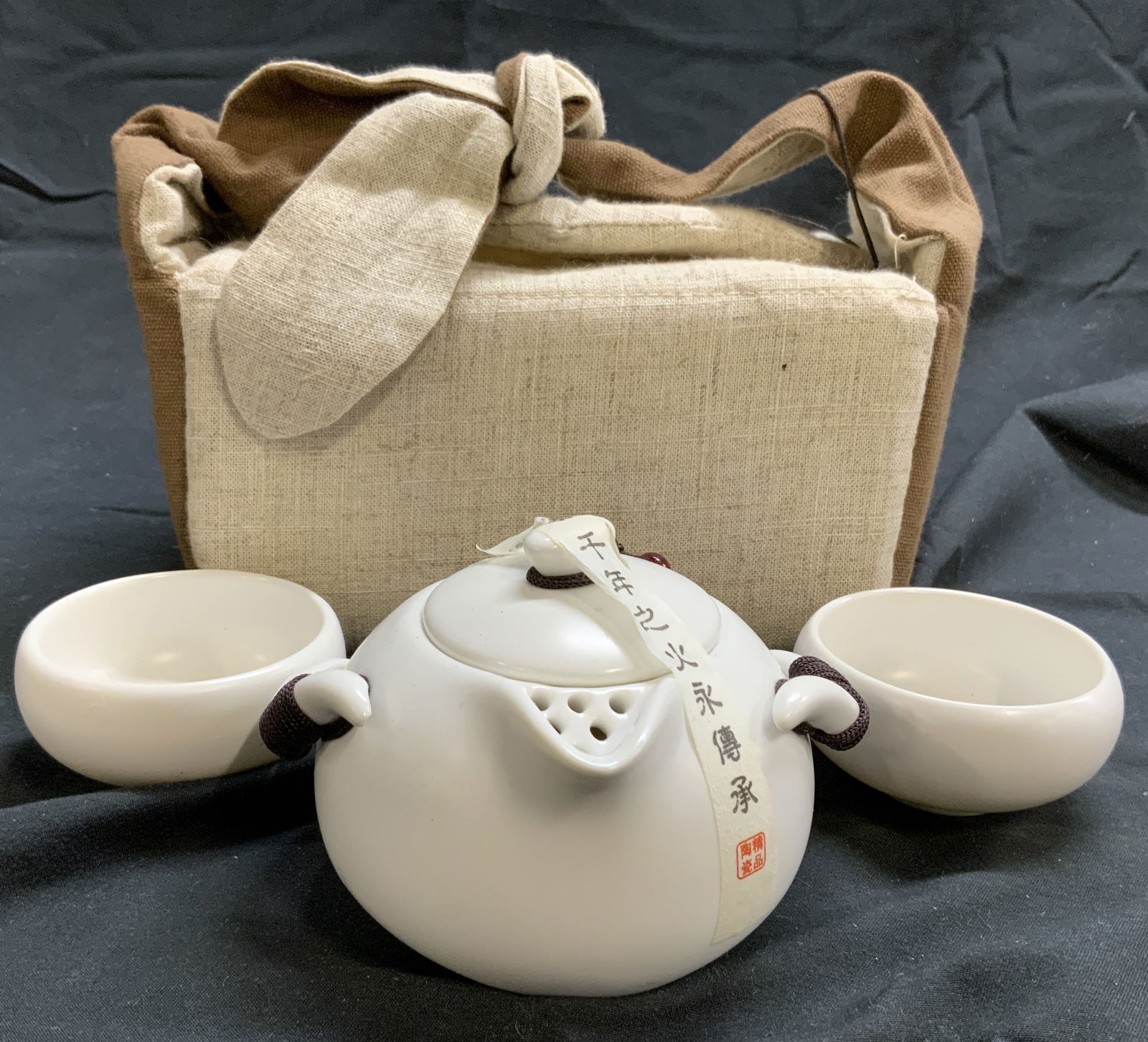 Lot 4 Asian Porcelain Tea Set & Case (1 of 6)