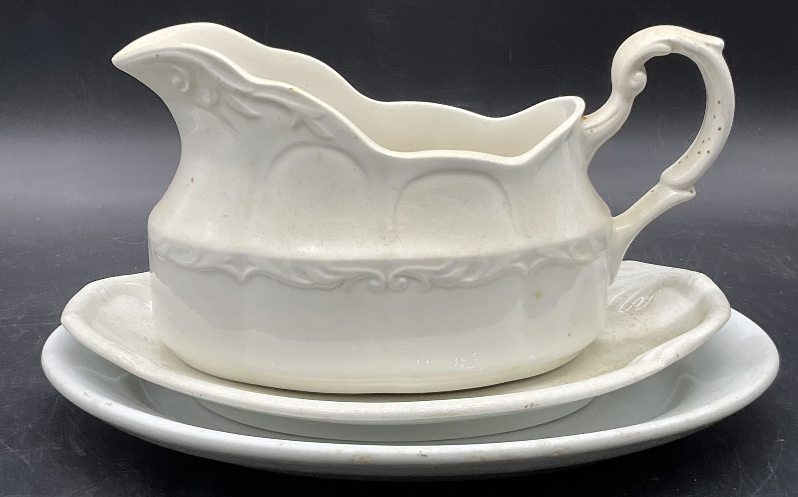 Lot 3 Vintage White Ironstone Tableware, Meakin + (1 of 10)