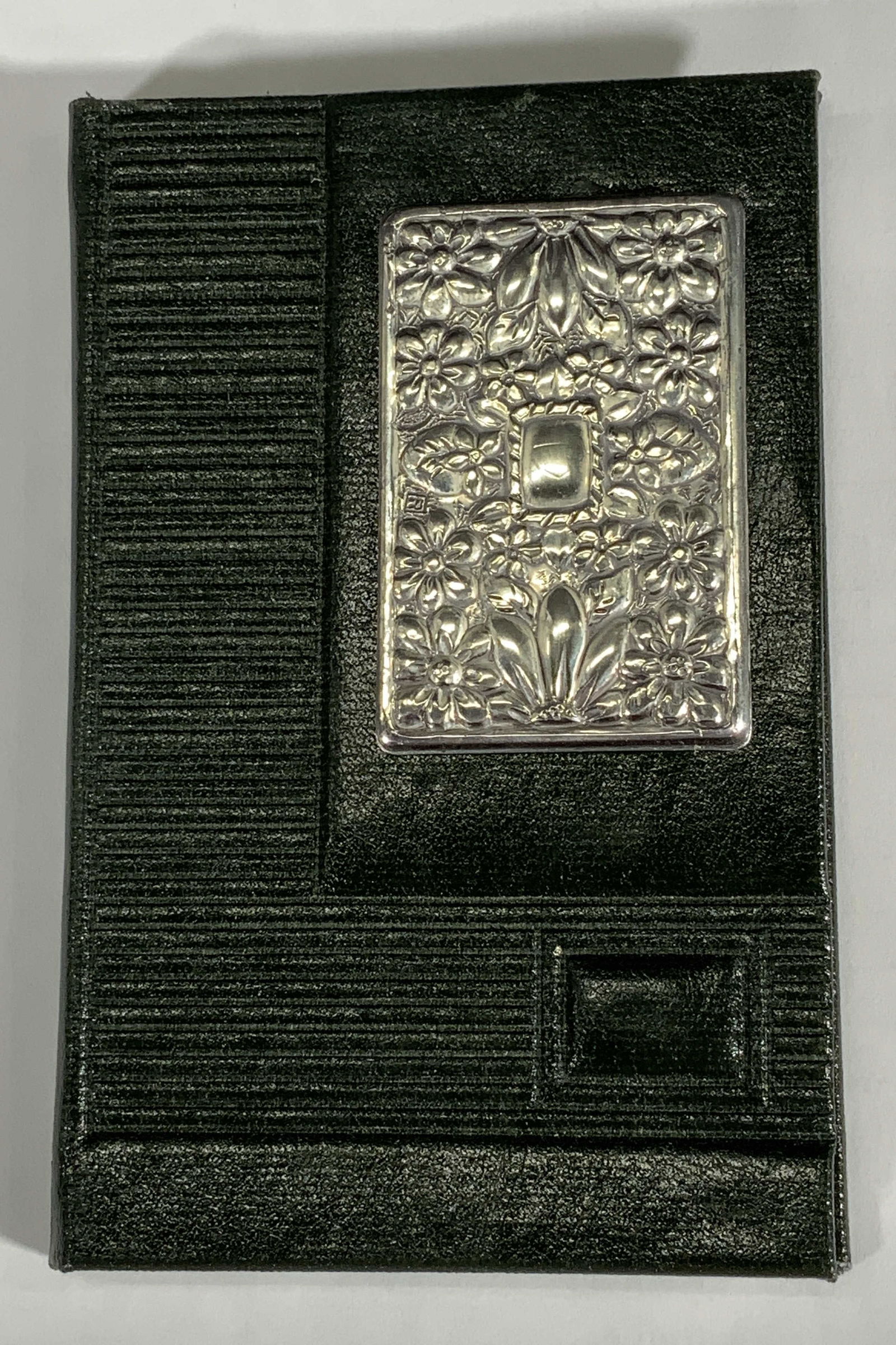 Small Leather & Silver Toned Metal Address Book (1 of 8)