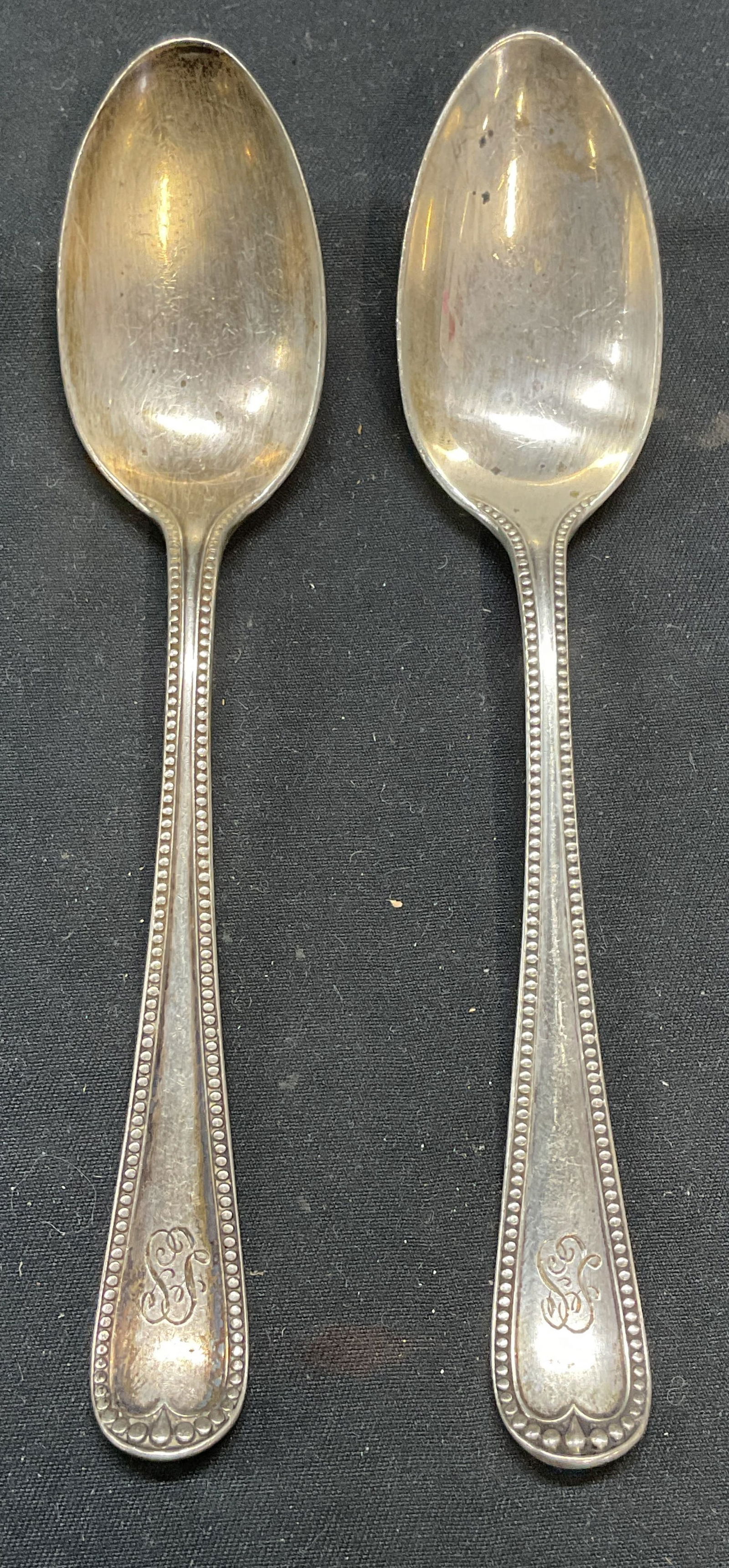 Pair Vintage Hallmarked Sterling Silver Spoons (1 of 7)