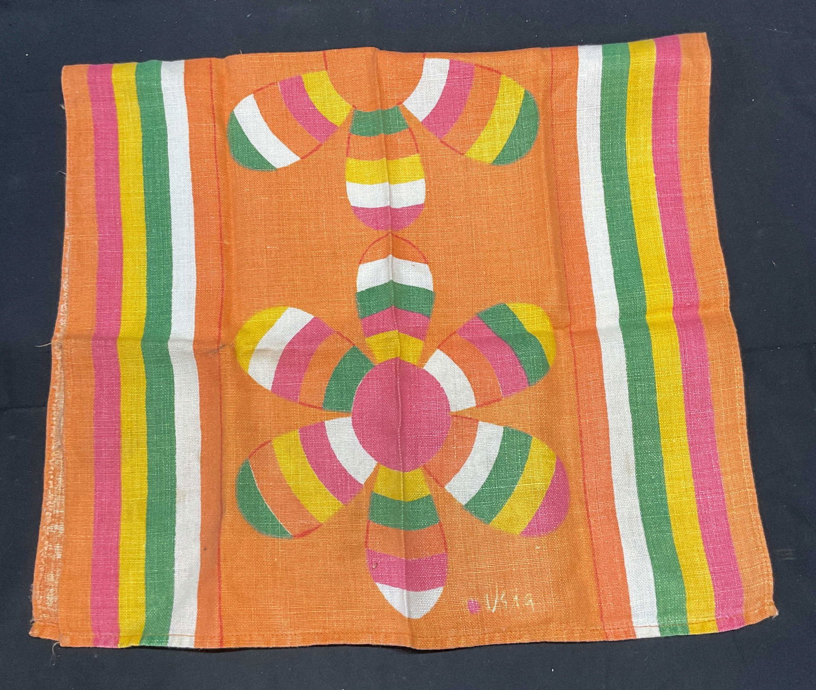 Vintage Vera Orange Floral Cotton Tea Towel (1 of 7)