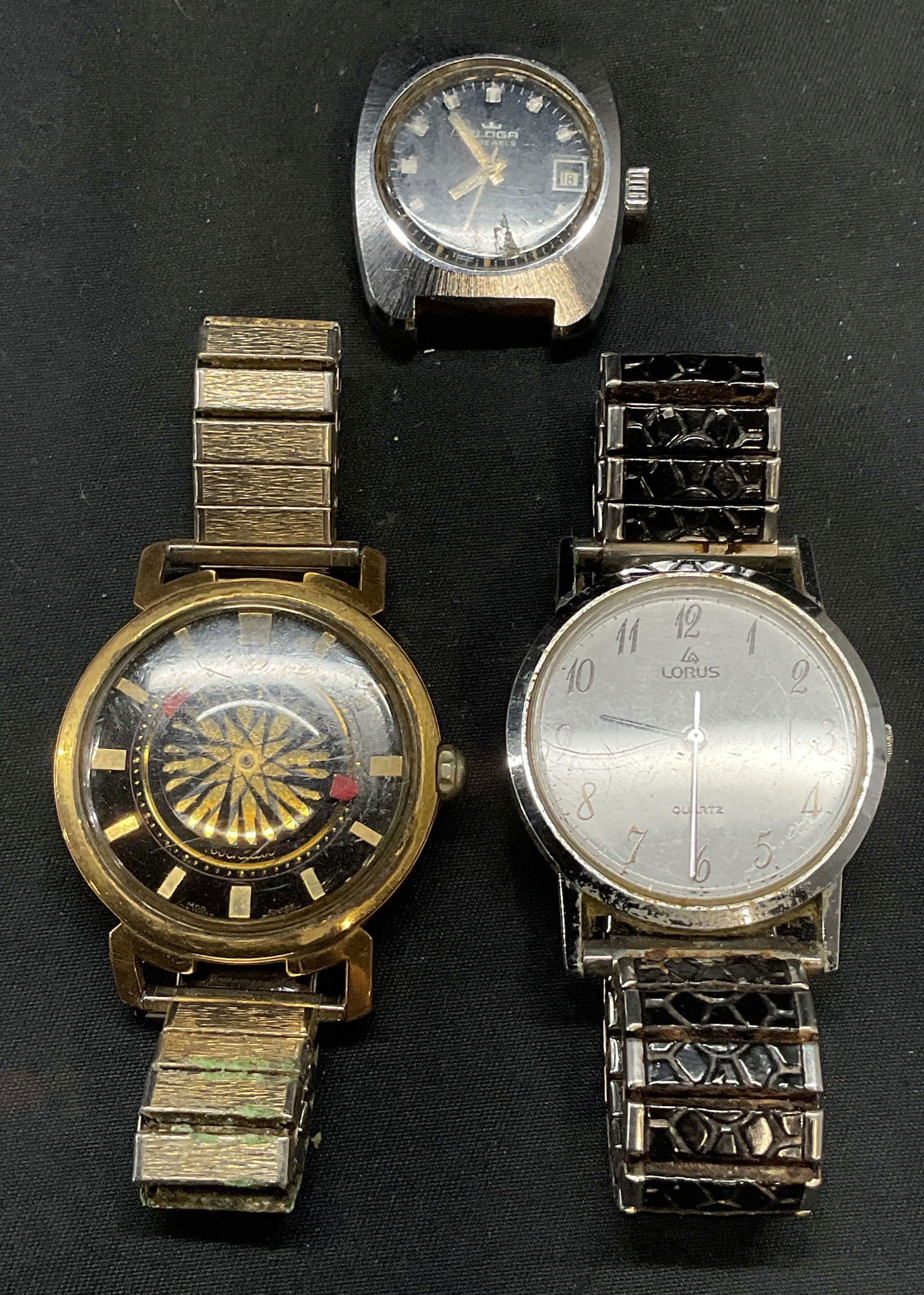 Lot 3 Vntg Borel, LORUS, Eloga Watches (1 of 8)