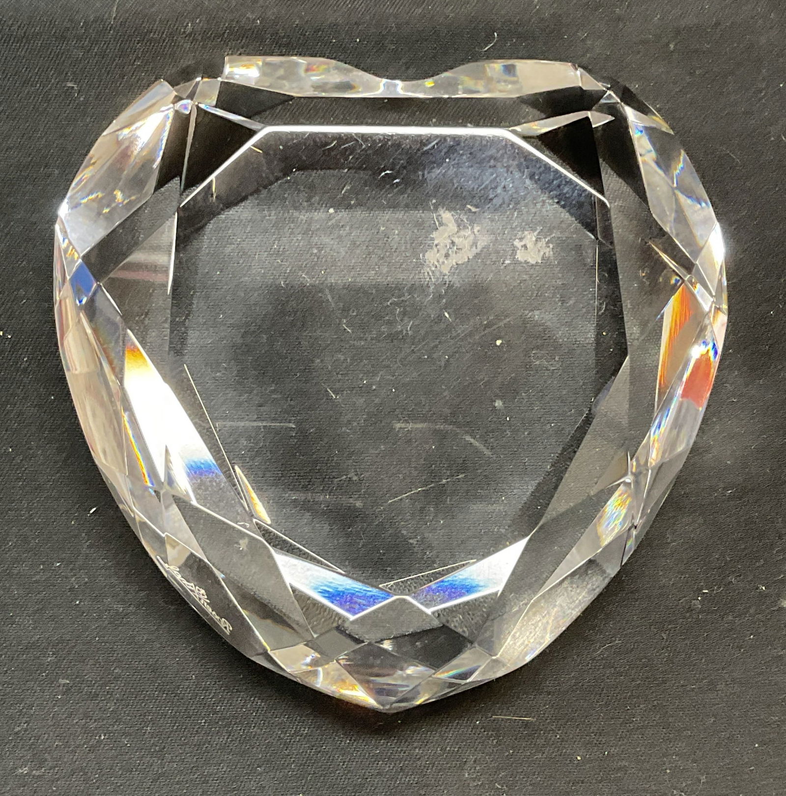 Rosenthal Crystal Heart Paperweight (1 of 7)