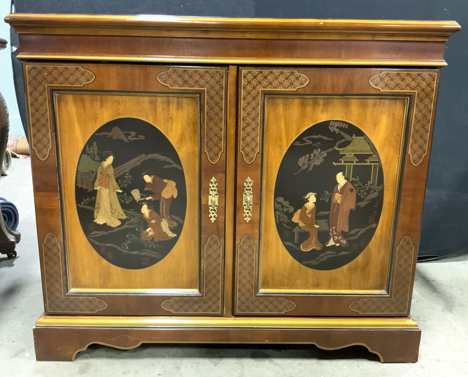 Vintage Asian Inlaid Wooden Cabinet (1 of 11)