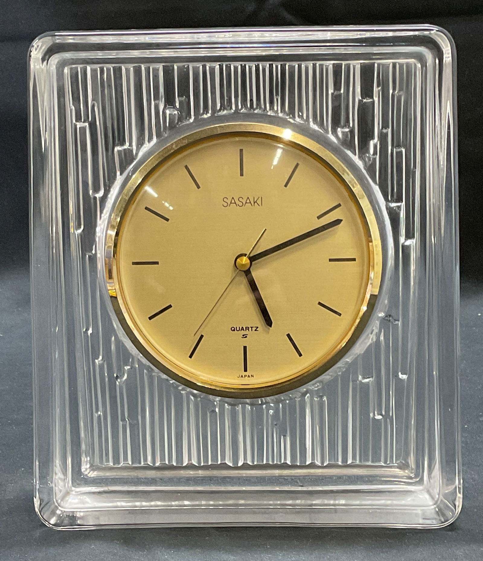Sasaki Bamboo Glass Table Clock (1 of 6)