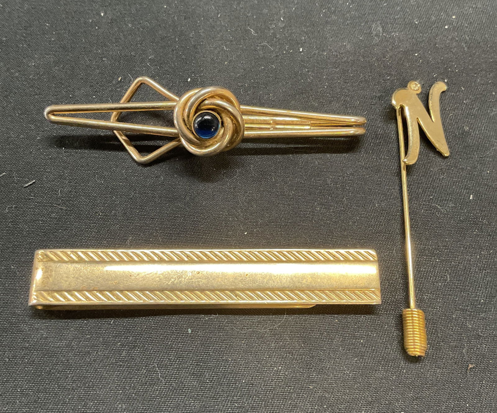 Lot 3 Swank Gold Tn Tie Clip, Money Clip + (1 of 7)
