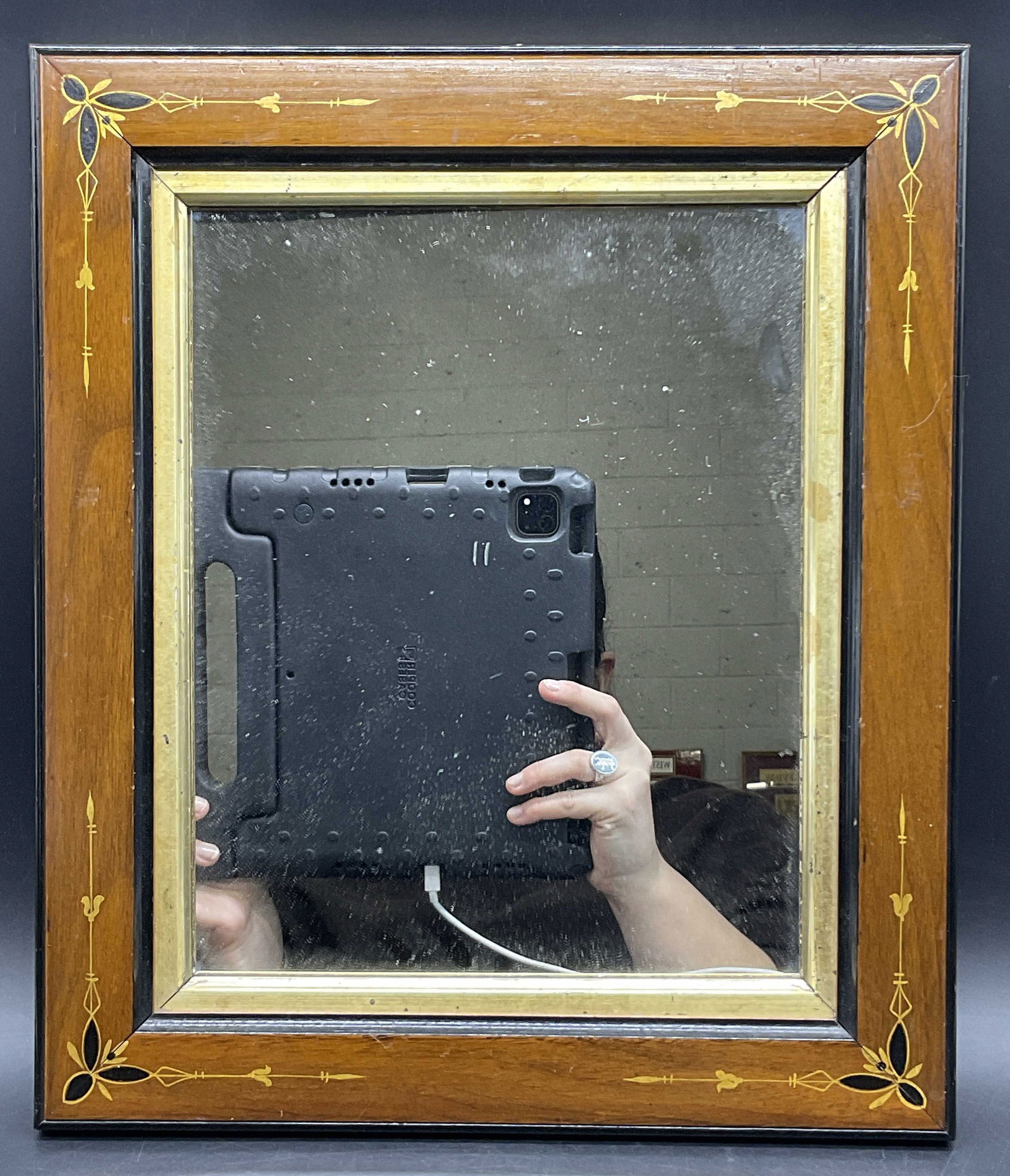Vintage Hand Painted Wall Mirror (1 of 7)