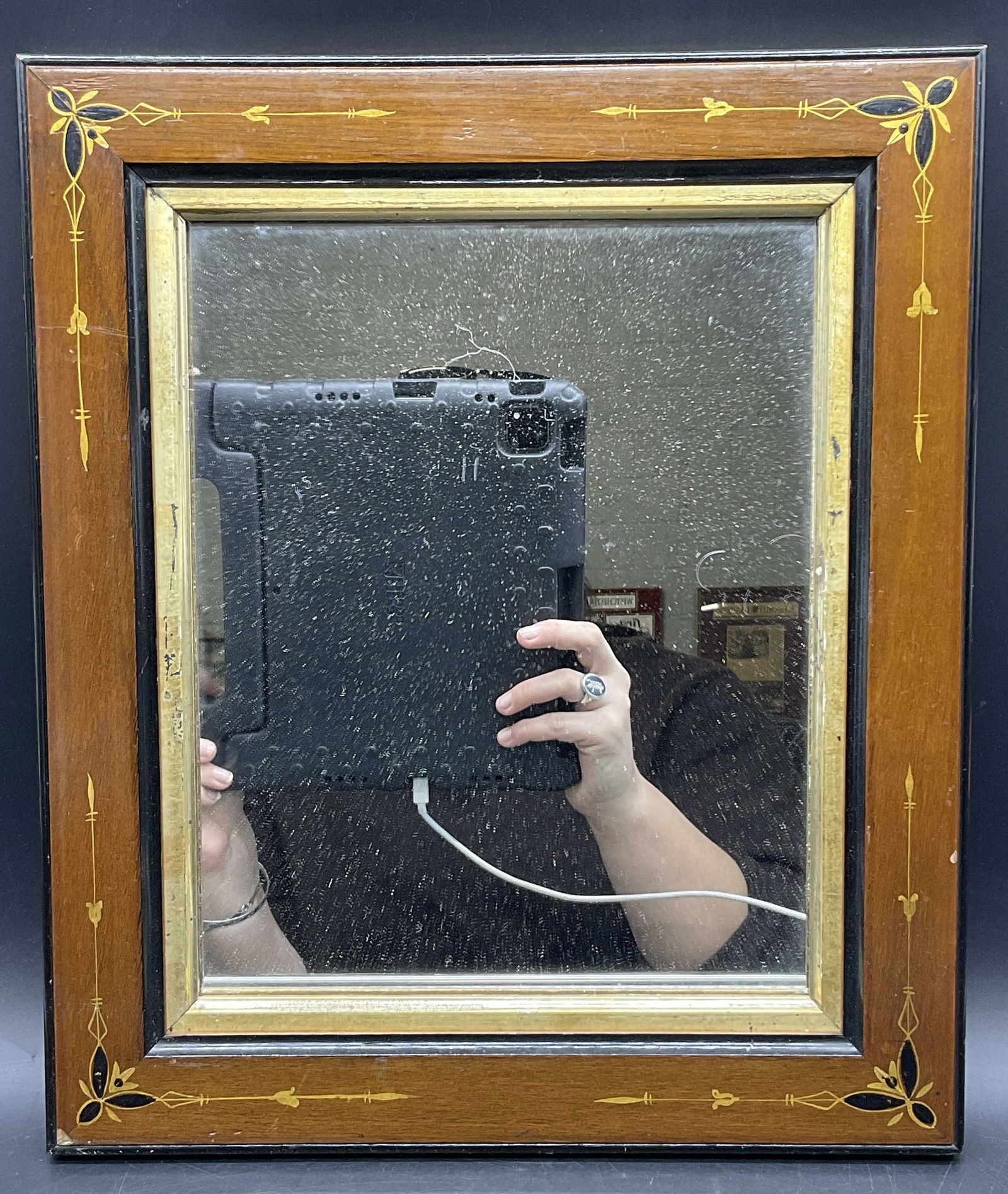 Vintage Hand Painted Wall Mirror (1 of 8)