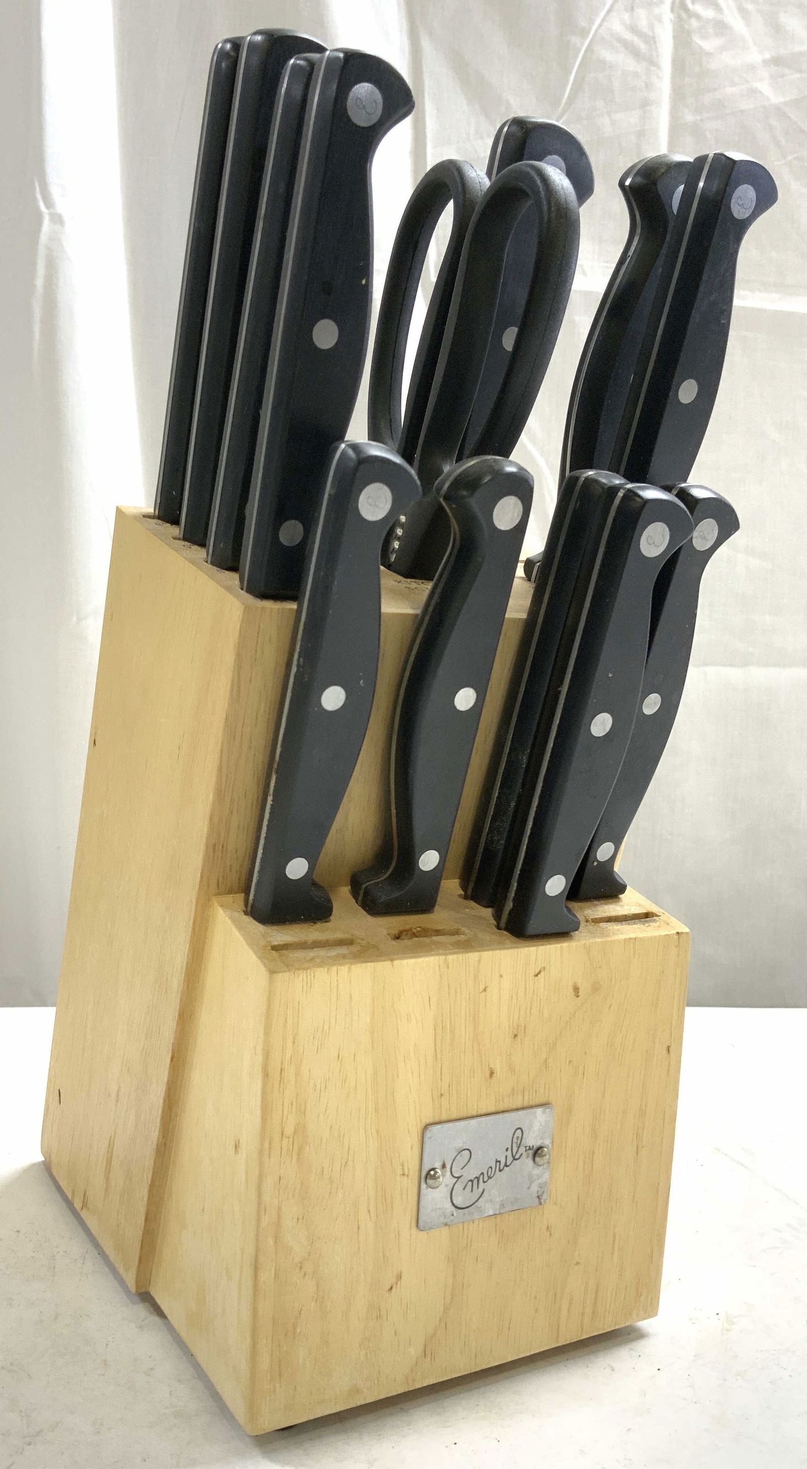 EMERIL Knife Set 14 & Wood Block Holder (1 of 6)