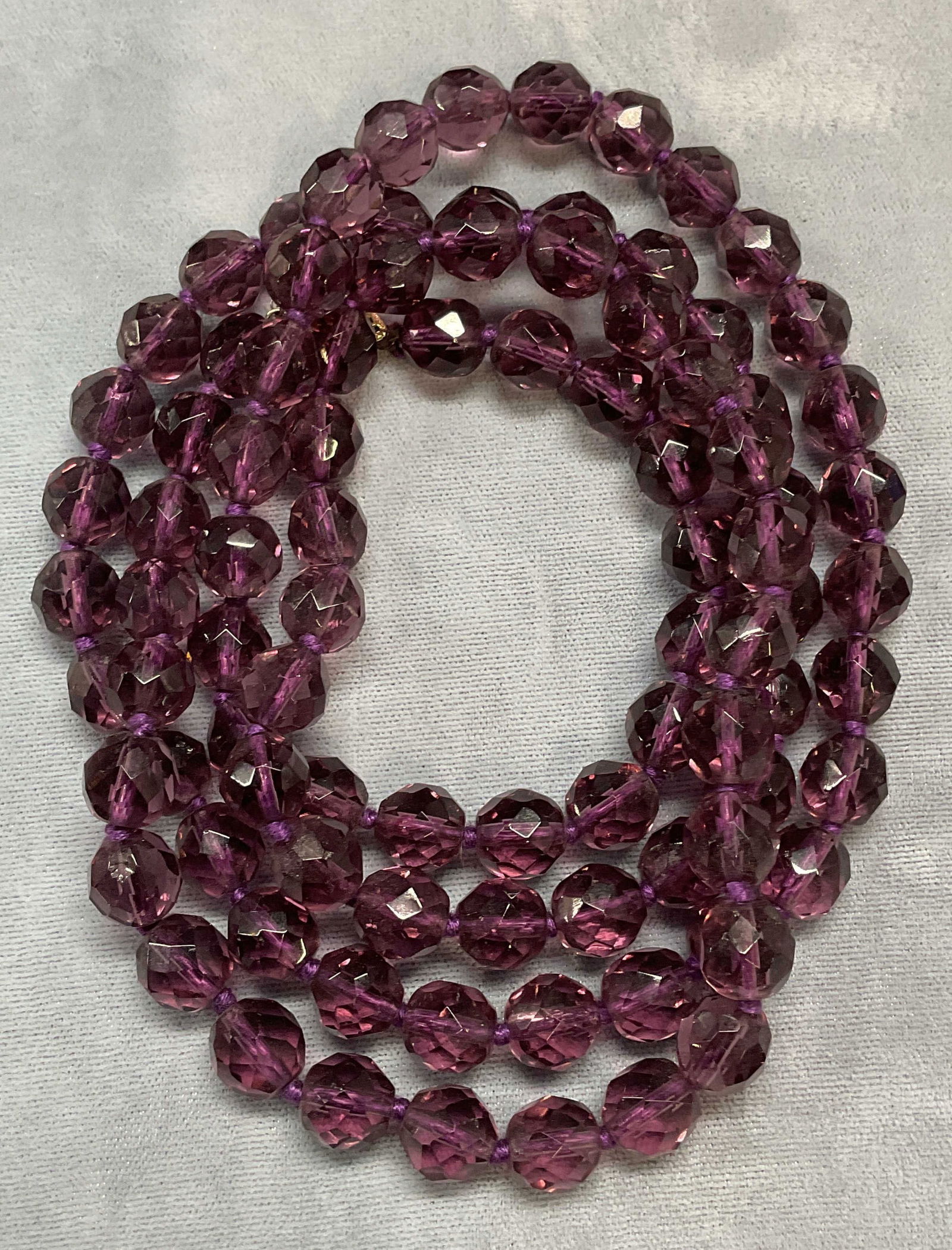 Vintage Amethyst Crystal Beaded Necklace (1 of 6)