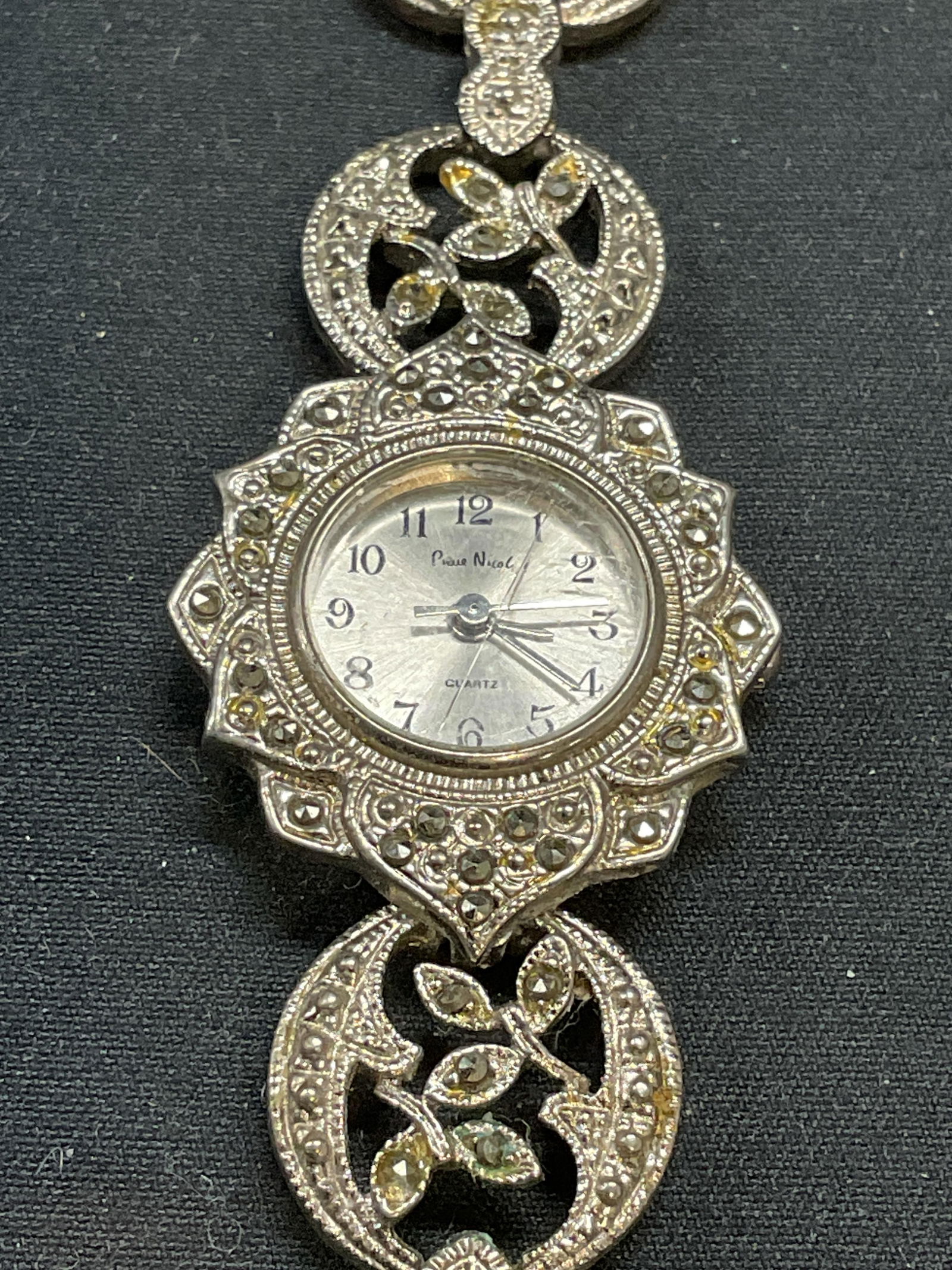 Pierre Nicol Art Deco Style Marcasite Watch (1 of 6)