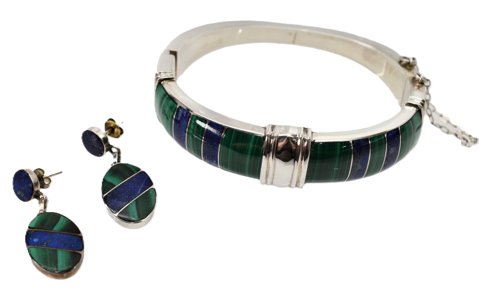 Vintage Silver Bracelet & Earrings from Chile (1 of 5)